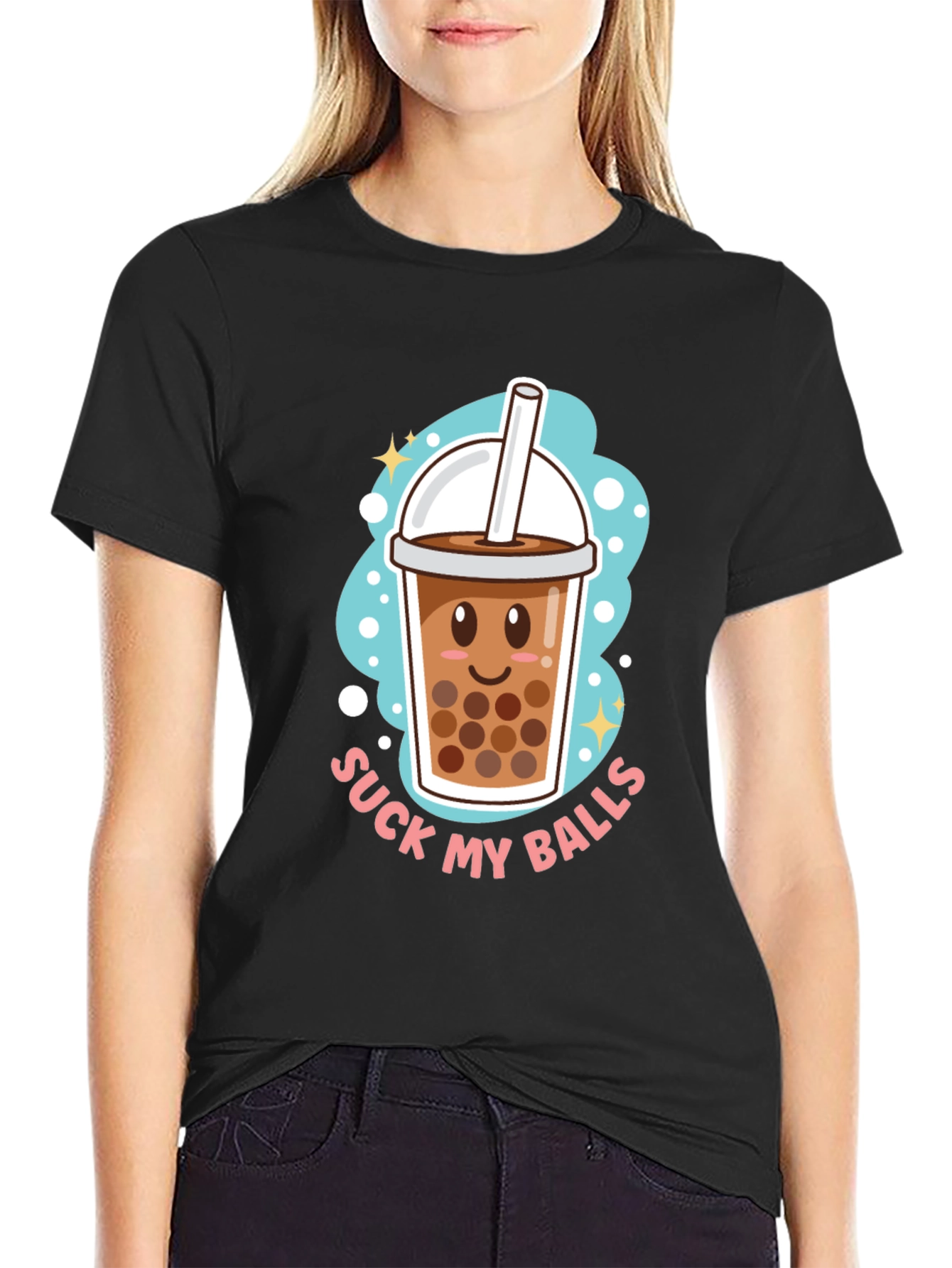 Boba Tea Graphic Tee - Suck My Balls