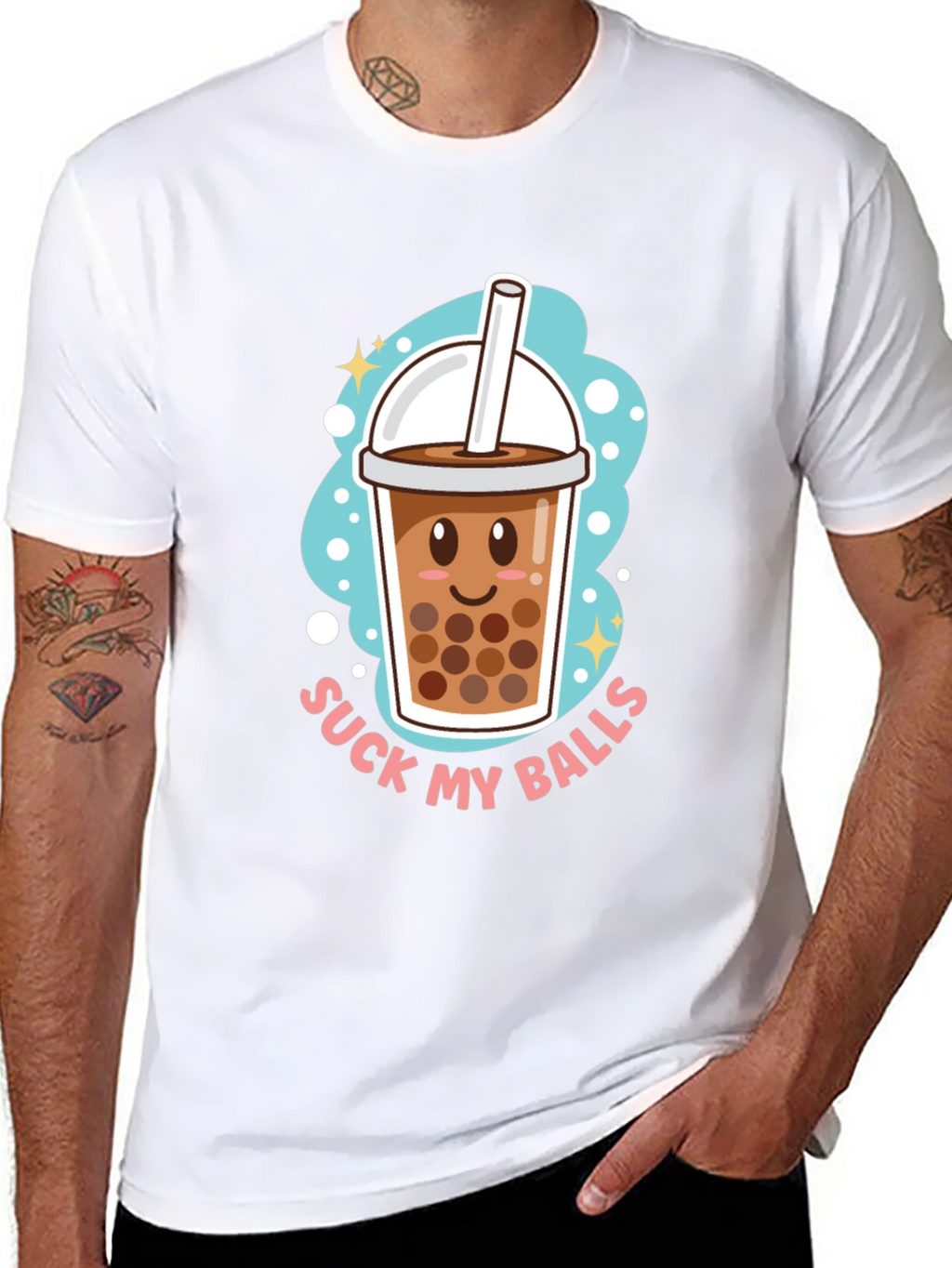 Boba Tea Graphic Tee - Suck My Balls