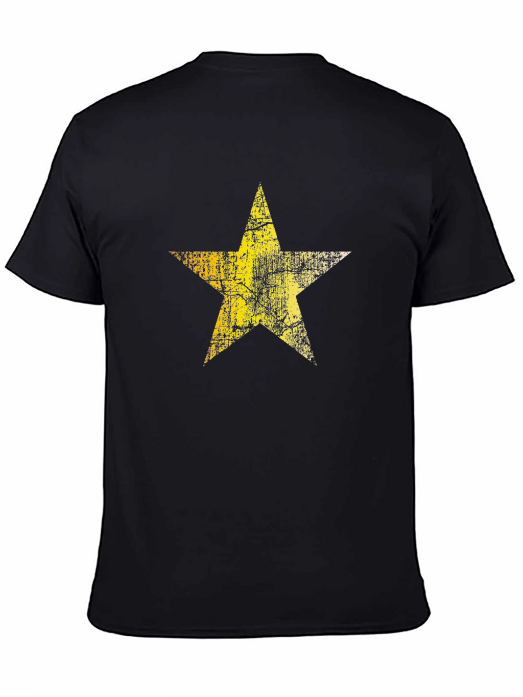 Distressed Star Graphic Black Tee
