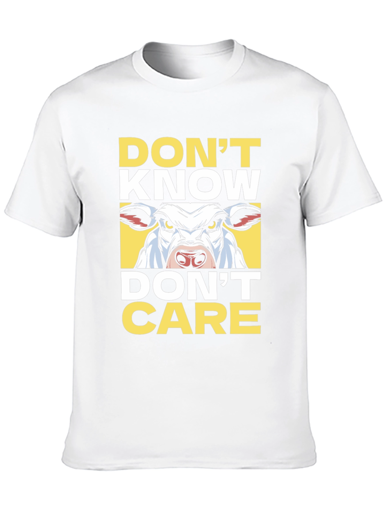 Dont Know Dont Care Cow Graphic T-Shirt