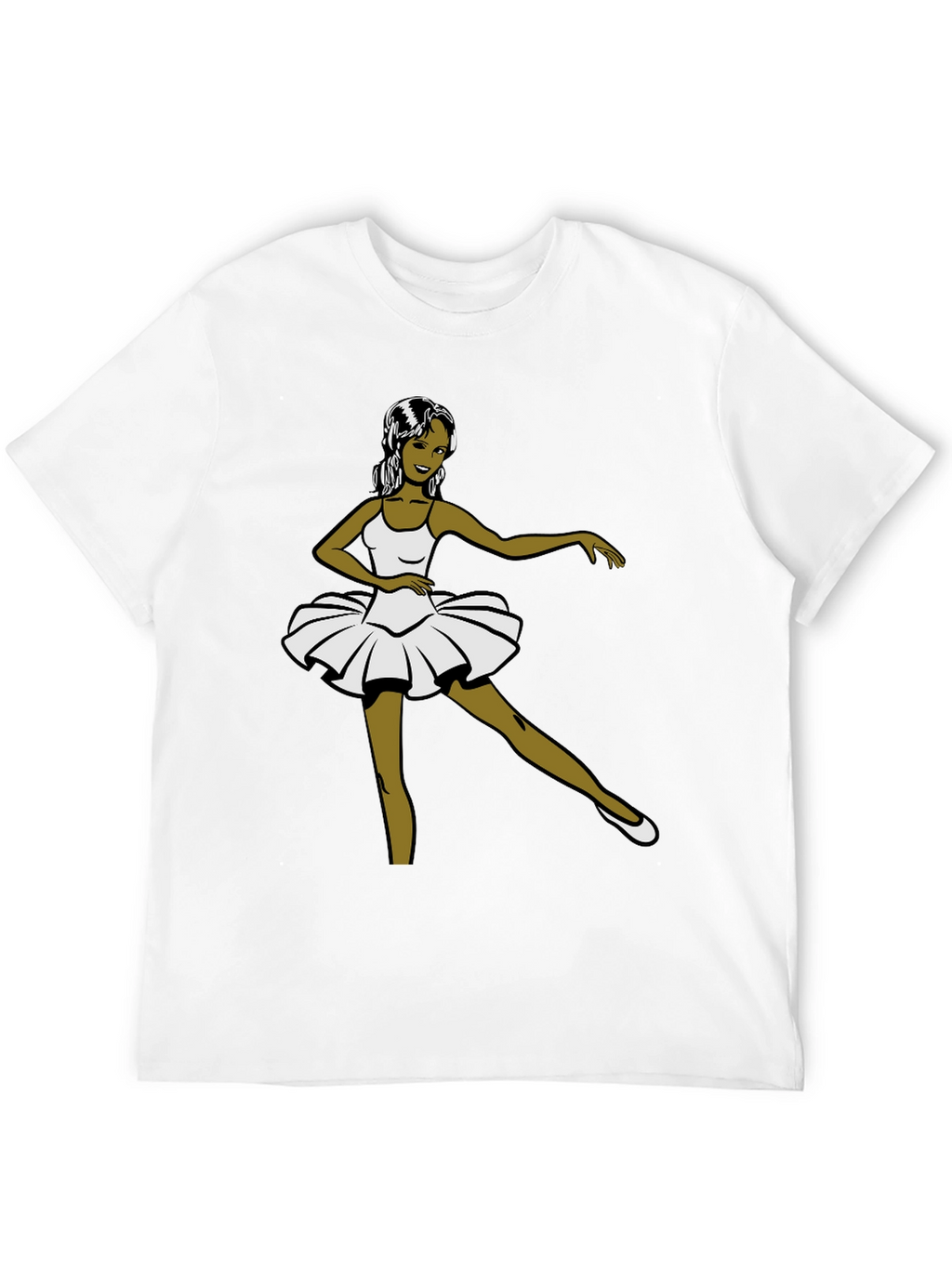 Ballerina Graphic Tee - Black Cotton T-Shirt