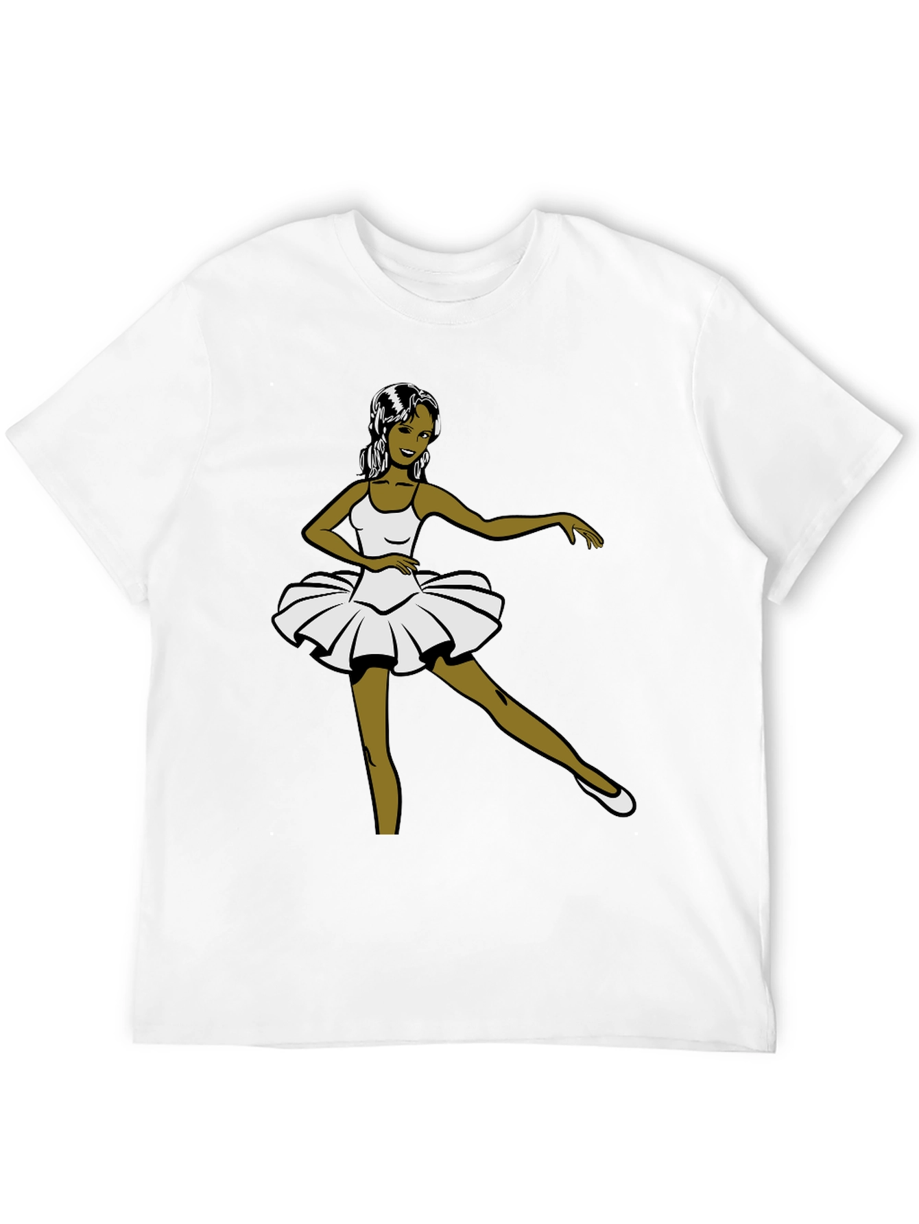 Ballerina Graphic Tee - Black Cotton T-Shirt