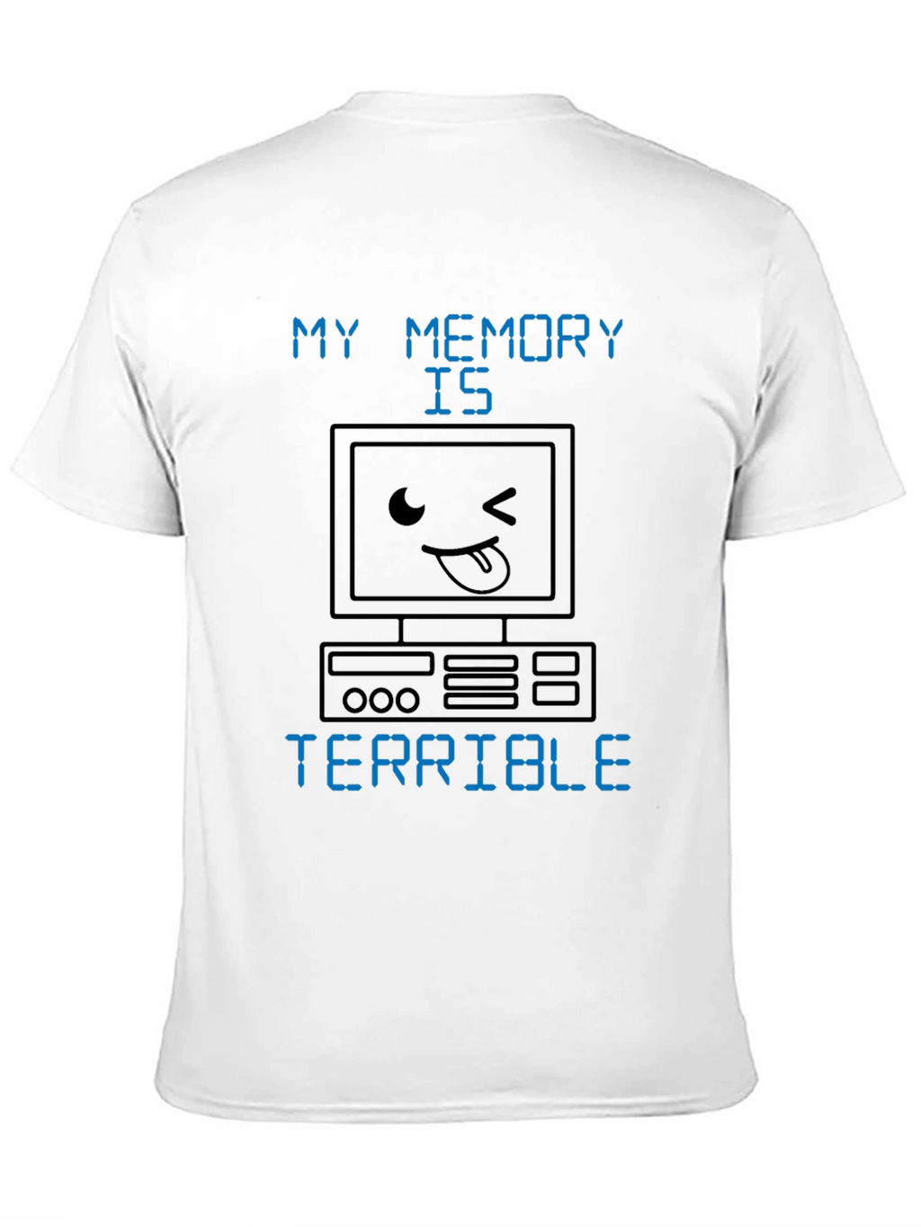 Funny Memory Terrible Computer Black T-Shirt
