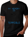 Funny Memory Terrible Computer Black T-Shirt