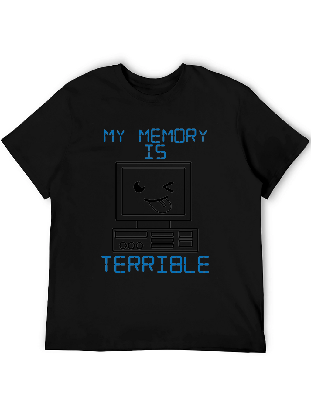 Funny Memory Terrible Computer Black T-Shirt
