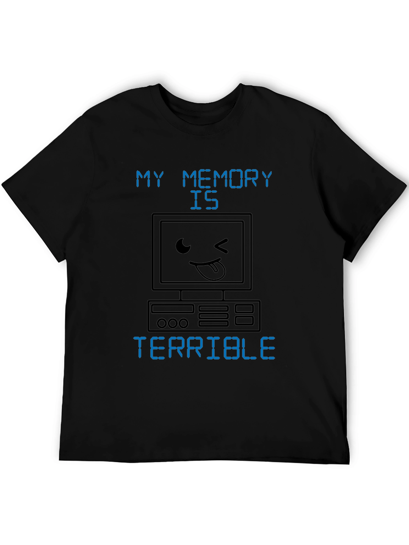 Funny Memory Terrible Computer Black T-Shirt