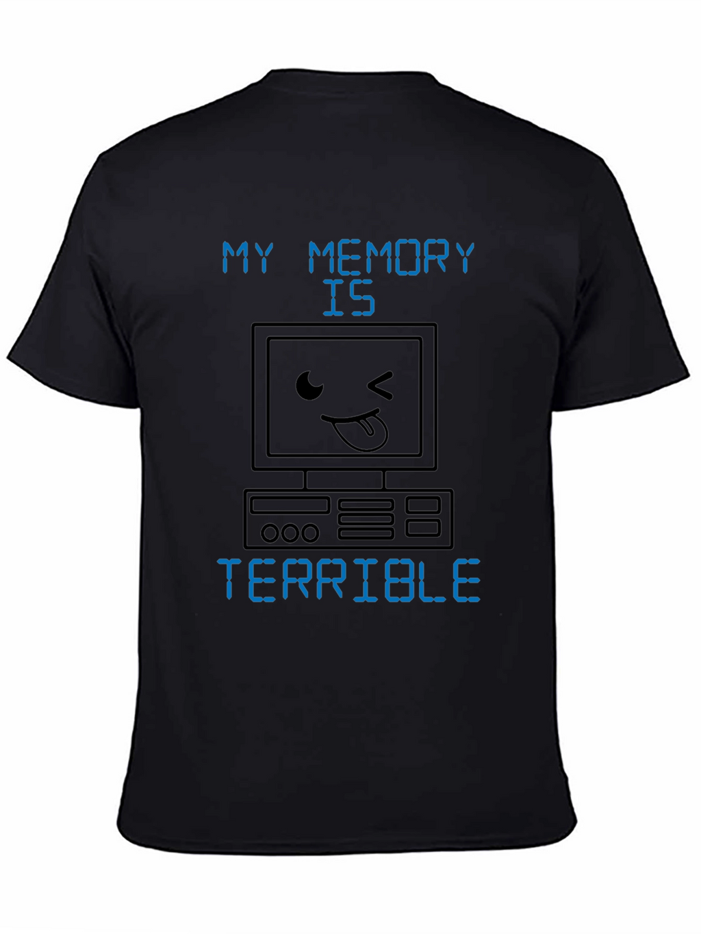 Funny Memory Terrible Computer Black T-Shirt