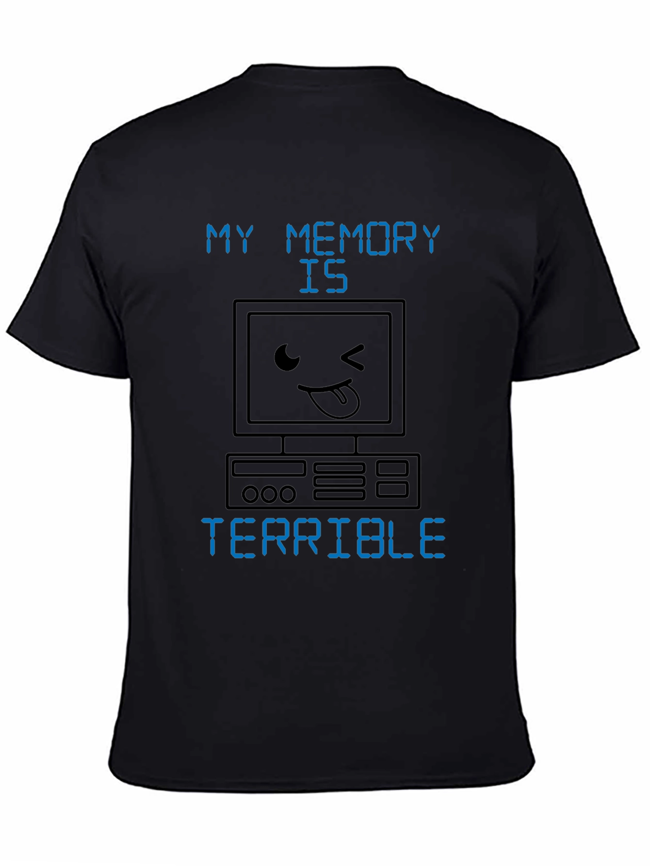 Funny Memory Terrible Computer Black T-Shirt