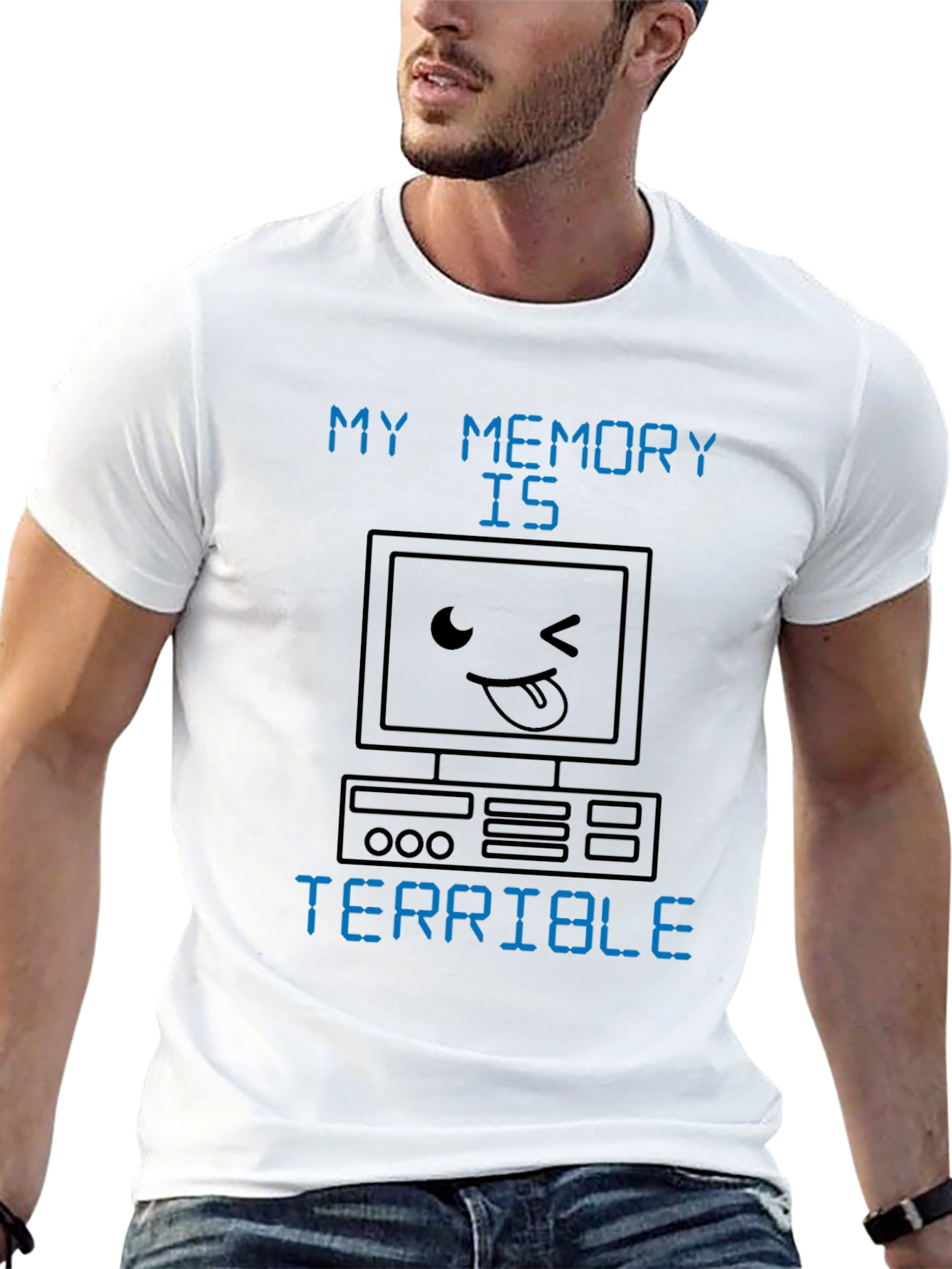 Funny Memory Terrible Computer Black T-Shirt