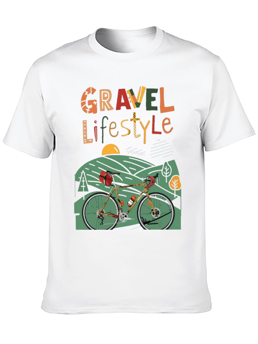 Gravel Lifestyle T-Shirt - Cycling Adventure Tee
