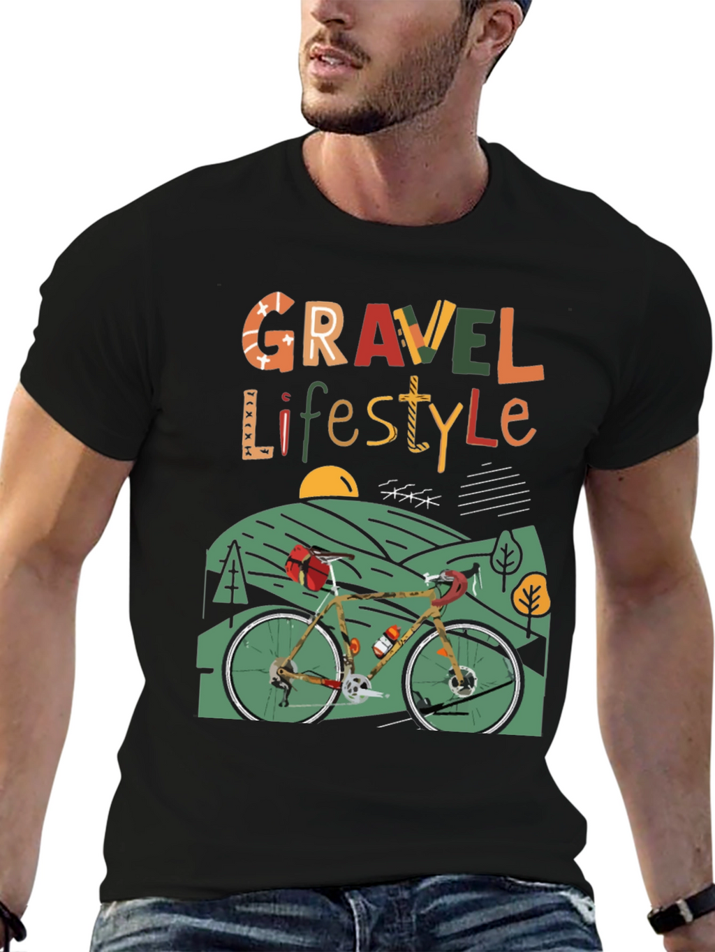 Gravel Lifestyle T-Shirt - Cycling Adventure Tee