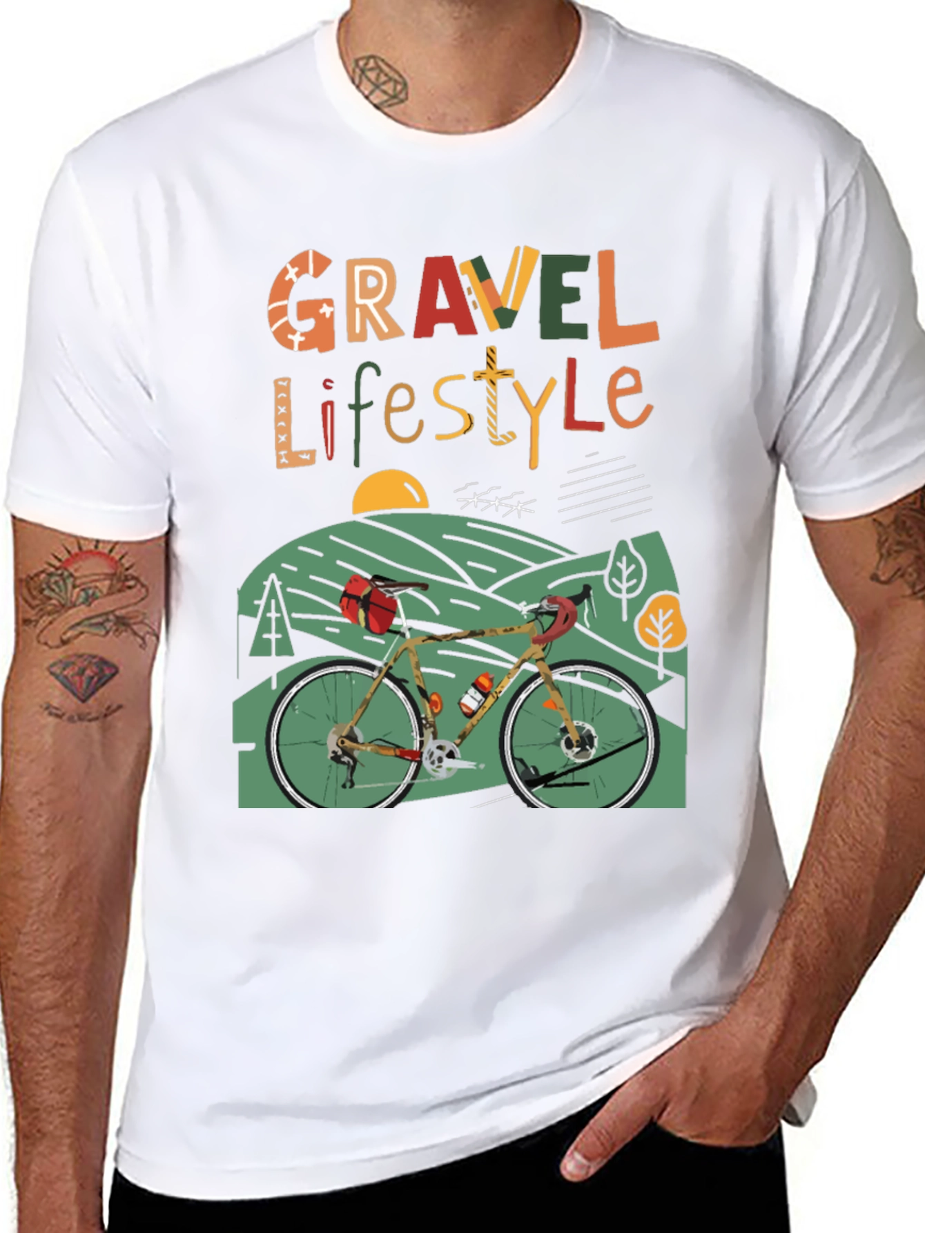 Gravel Lifestyle T-Shirt - Cycling Adventure Tee