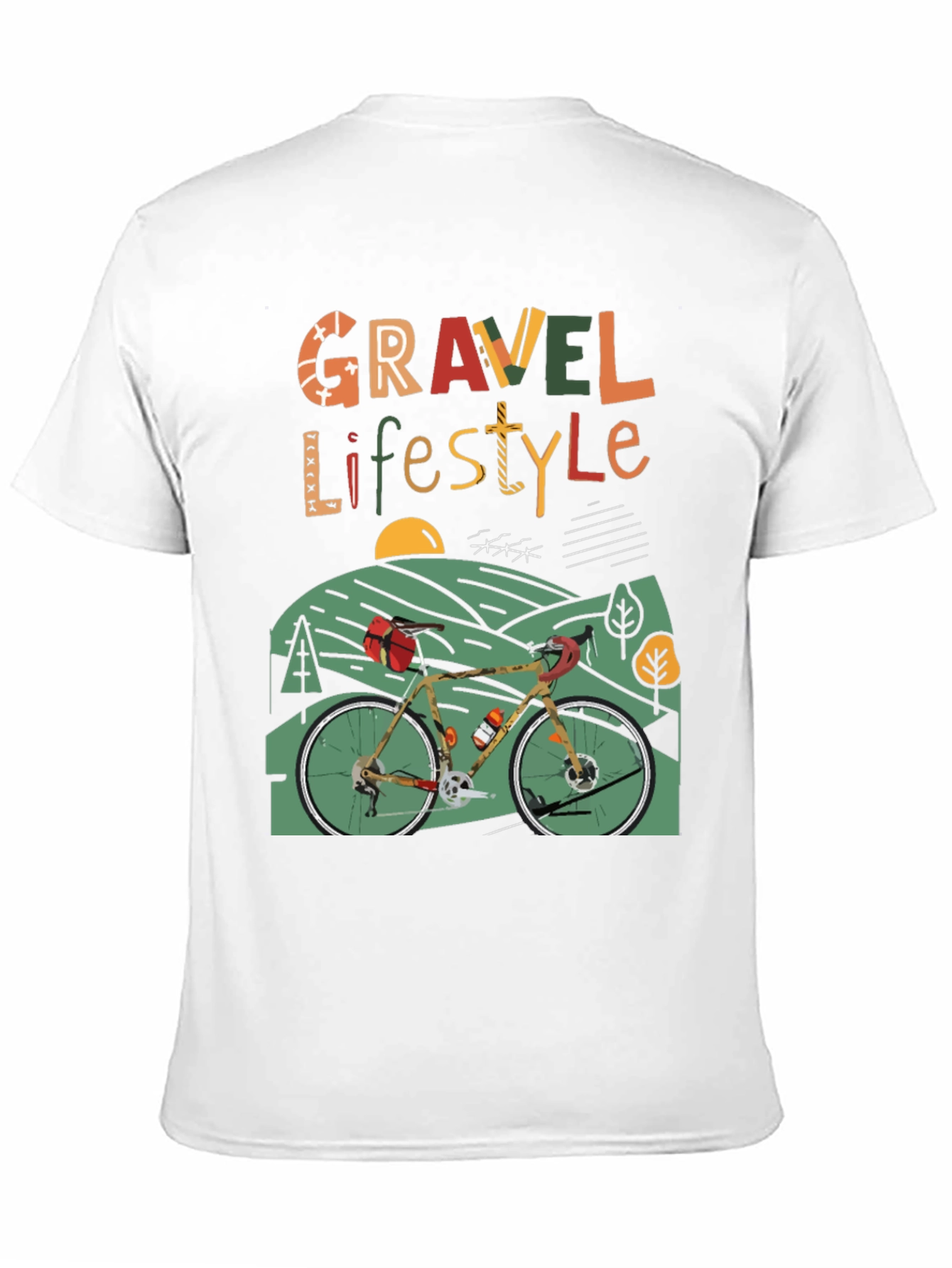 Gravel Lifestyle T-Shirt - Cycling Adventure Tee