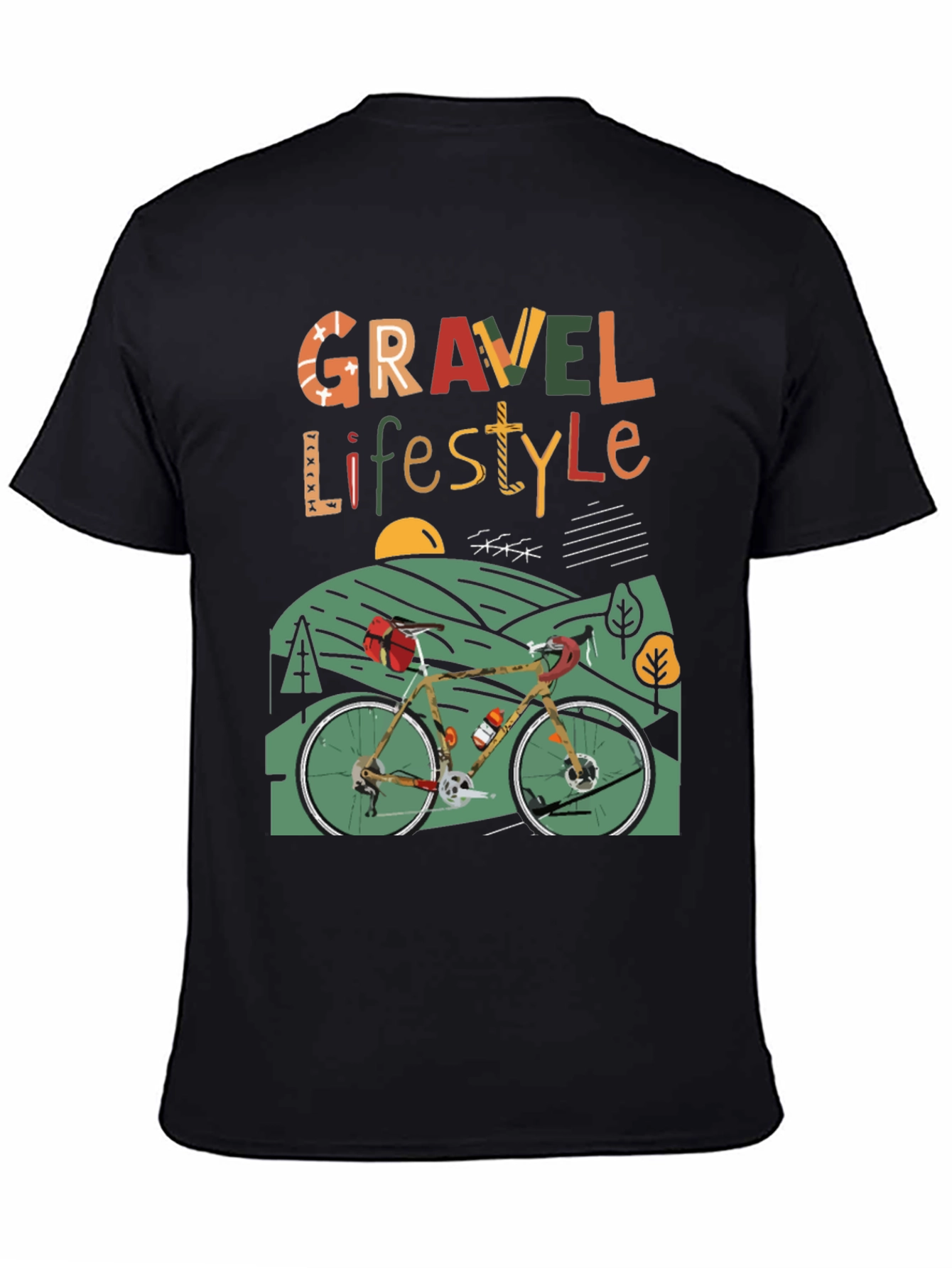 Gravel Lifestyle T-Shirt - Cycling Adventure Tee