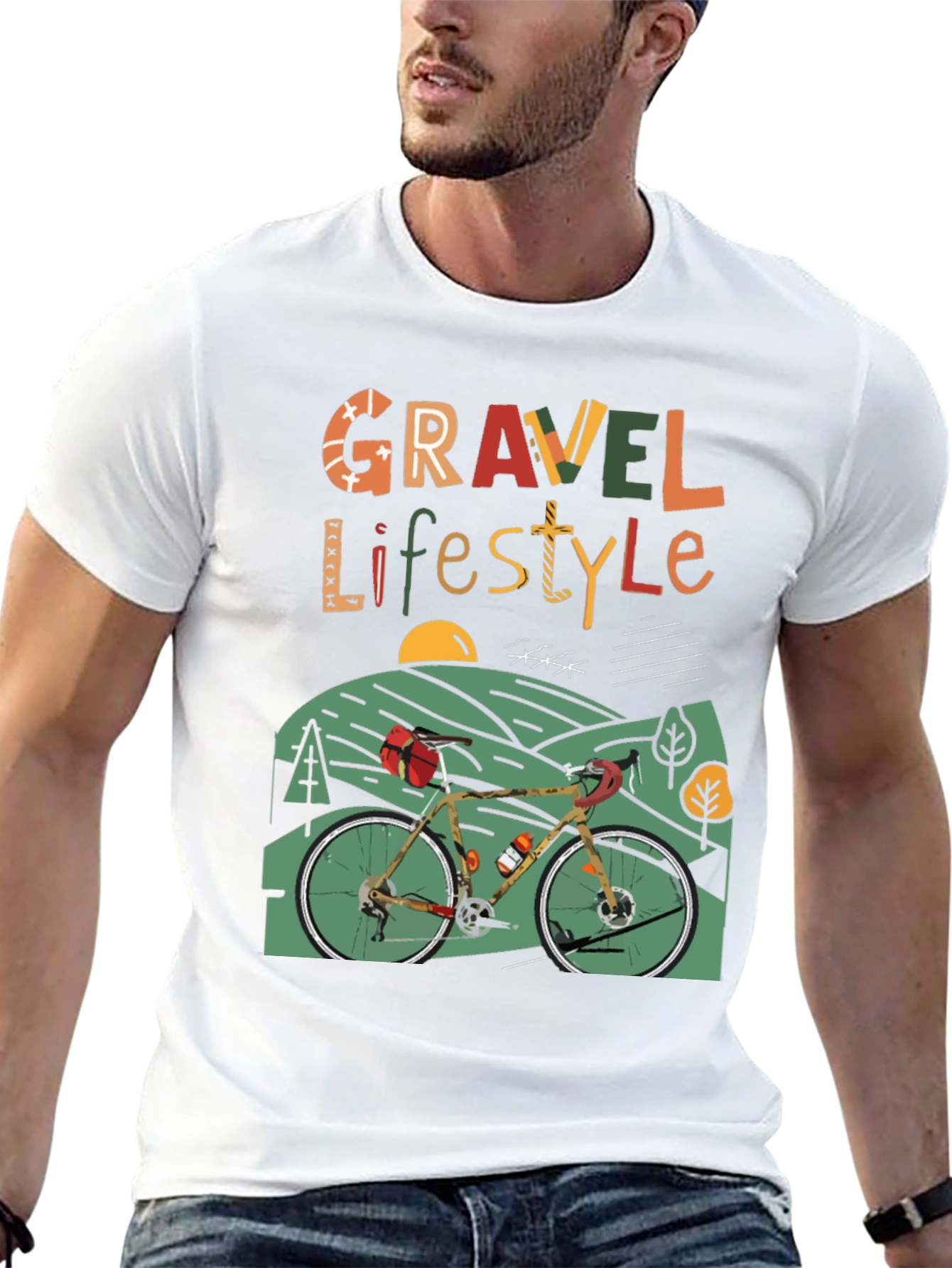 Gravel Lifestyle T-Shirt - Cycling Adventure Tee