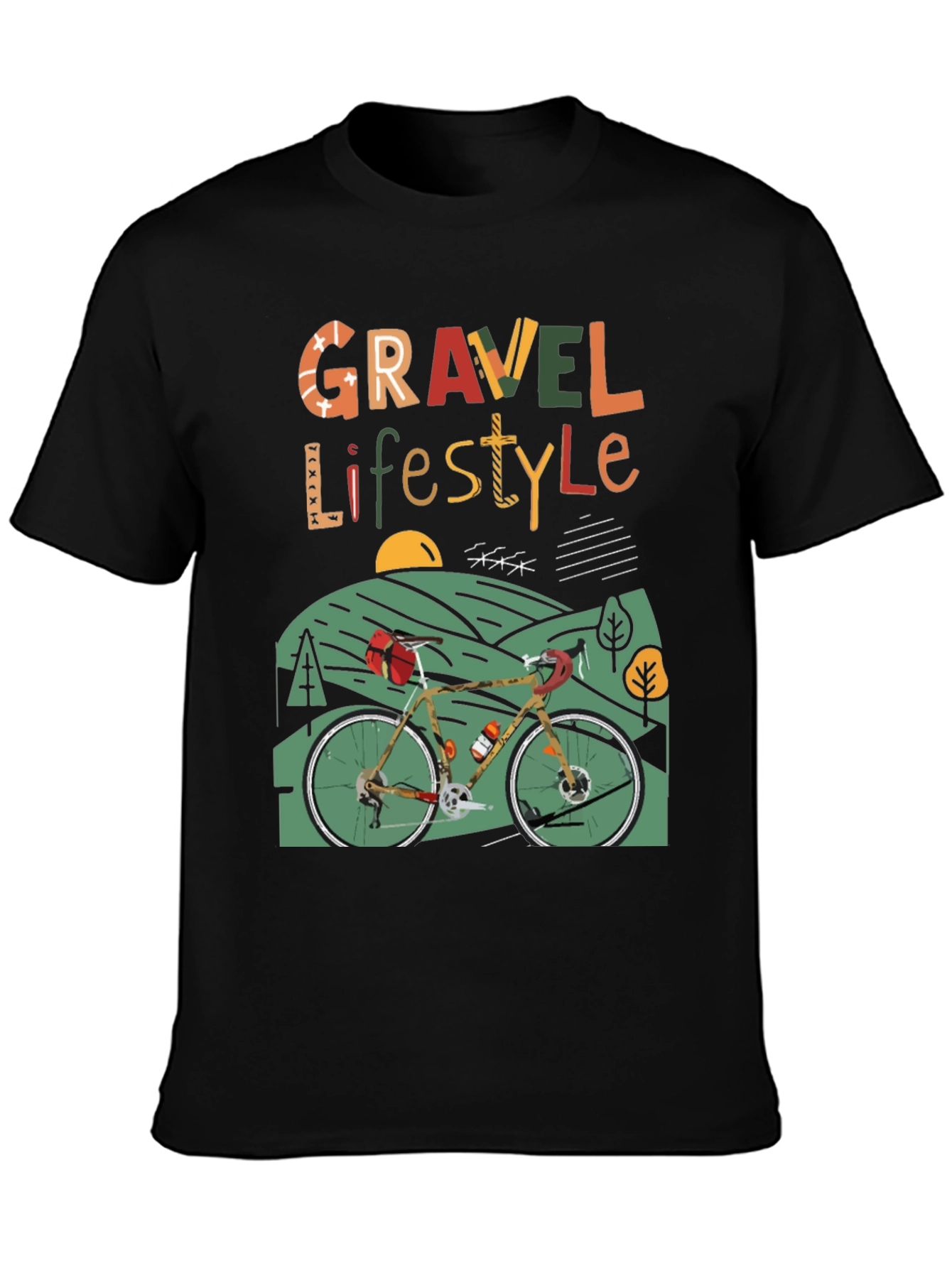 Gravel Lifestyle T-Shirt - Cycling Adventure Tee