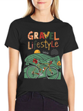 Gravel Lifestyle T-Shirt - Cycling Adventure Tee