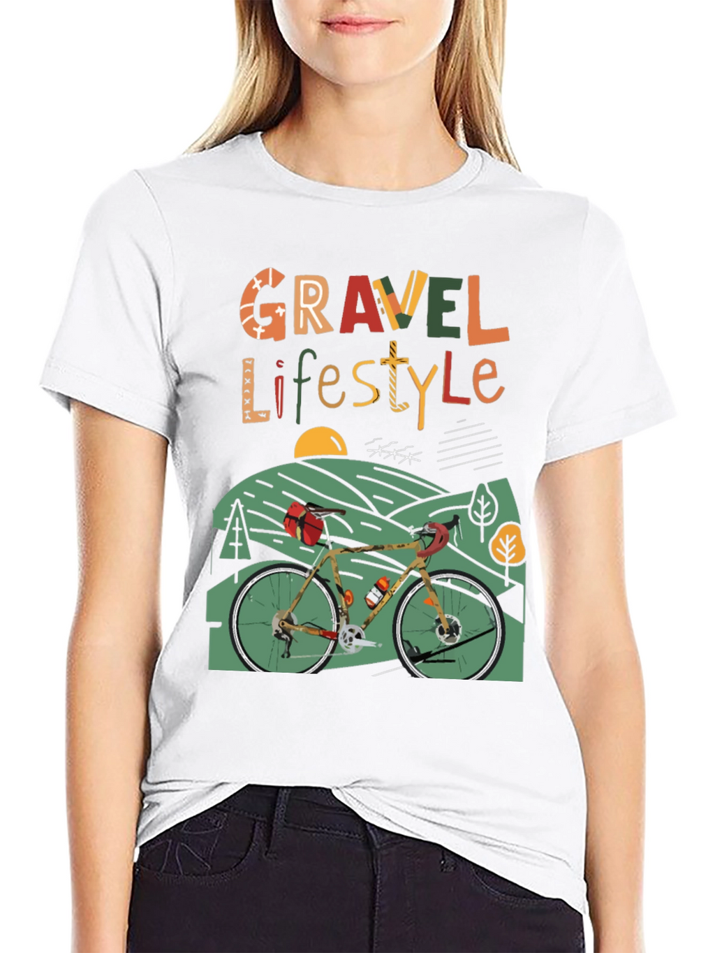 Gravel Lifestyle T-Shirt - Cycling Adventure Tee
