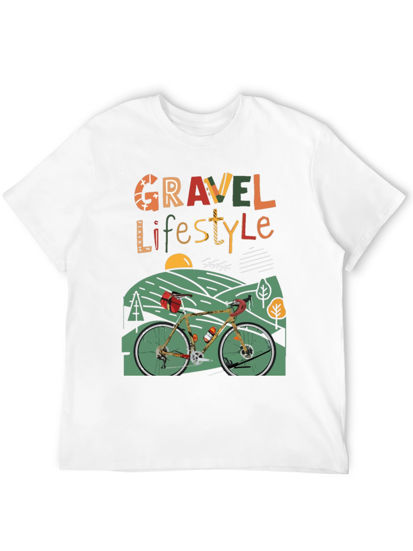 Gravel Lifestyle T-Shirt - Cycling Adventure Tee