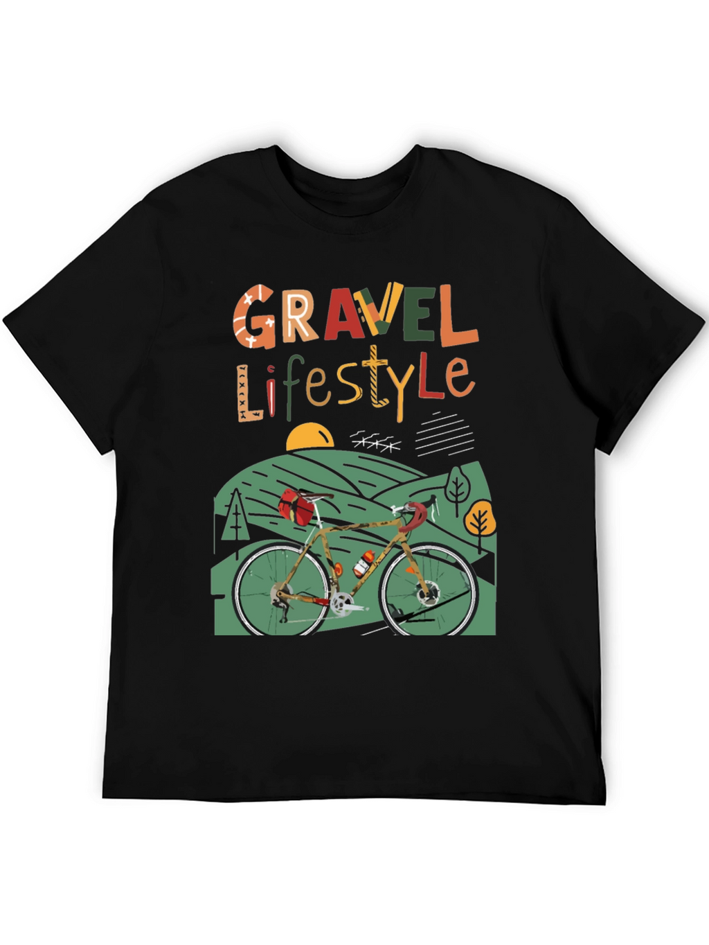 Gravel Lifestyle T-Shirt - Cycling Adventure Tee