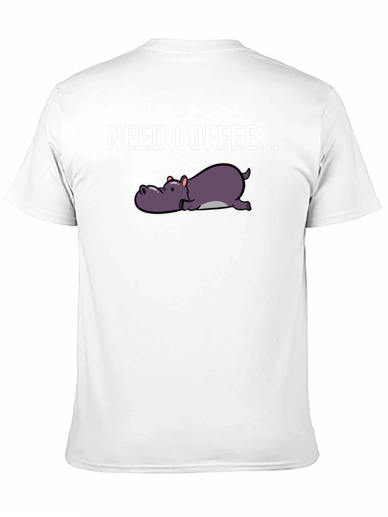 Need Coffee Hippo Graphic Tee - Black T-Shirt