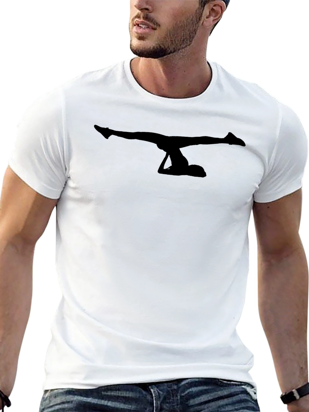 Yoga Pose Graphic T-Shirt - Black