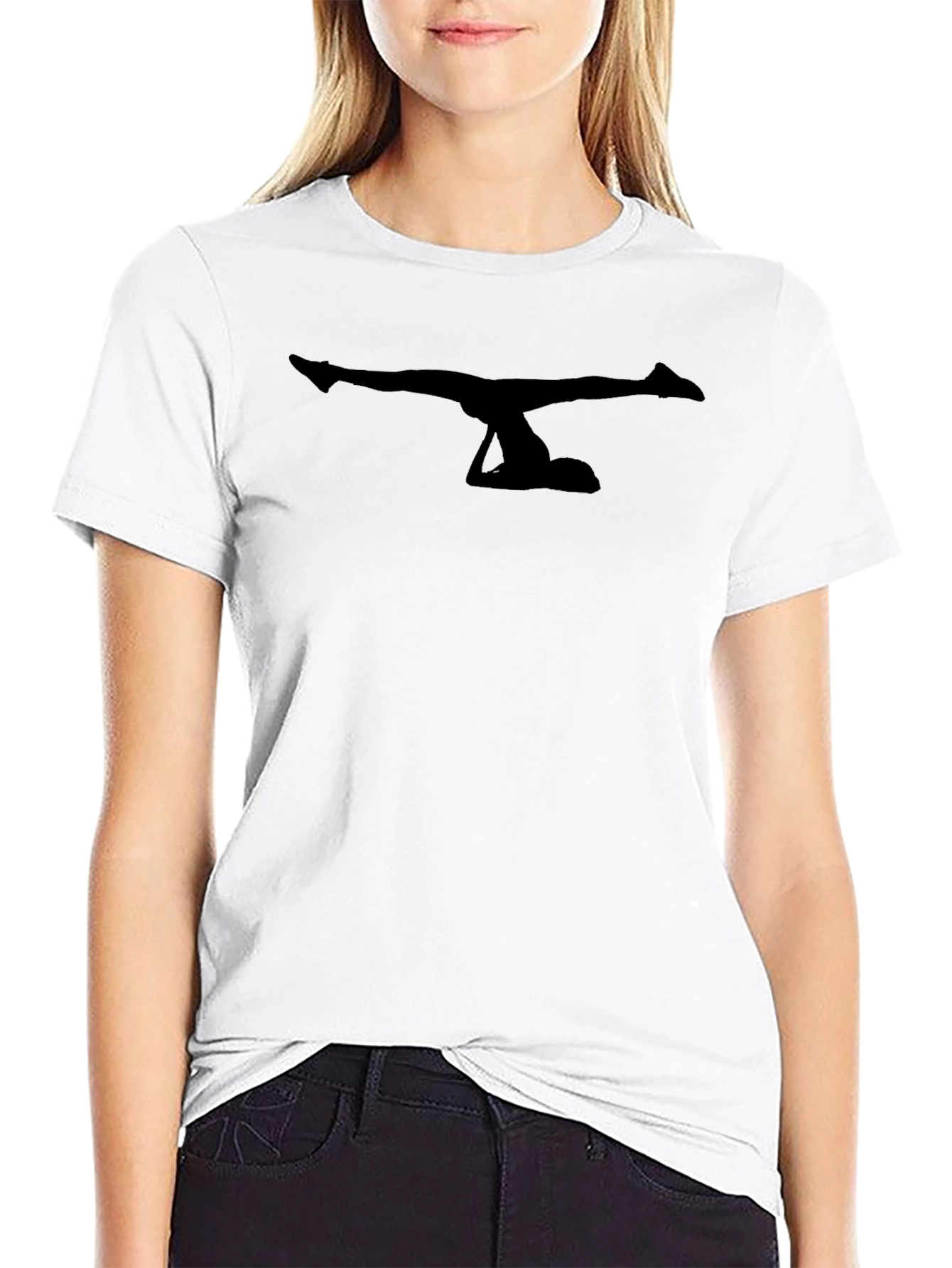 Yoga Pose Graphic T-Shirt - Black
