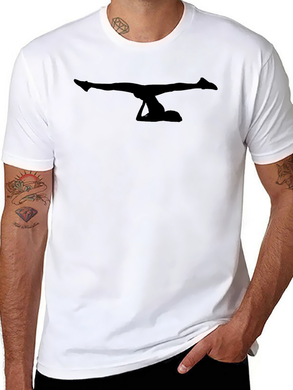 Yoga Pose Graphic T-Shirt - Black