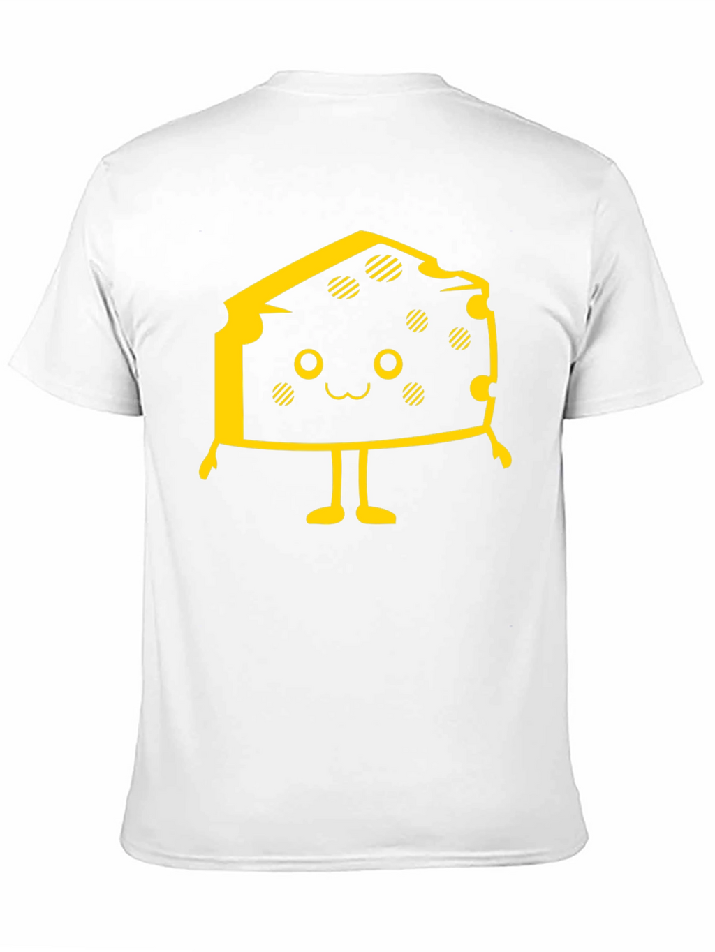 Cute Cheese Character Black T-Shirt
