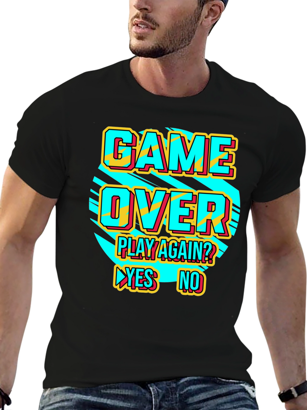 Game Over Retro Style Graphic T-Shirt