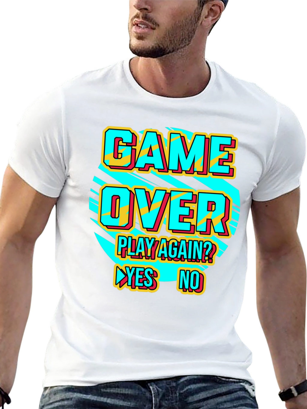 Game Over Retro Style Graphic T-Shirt