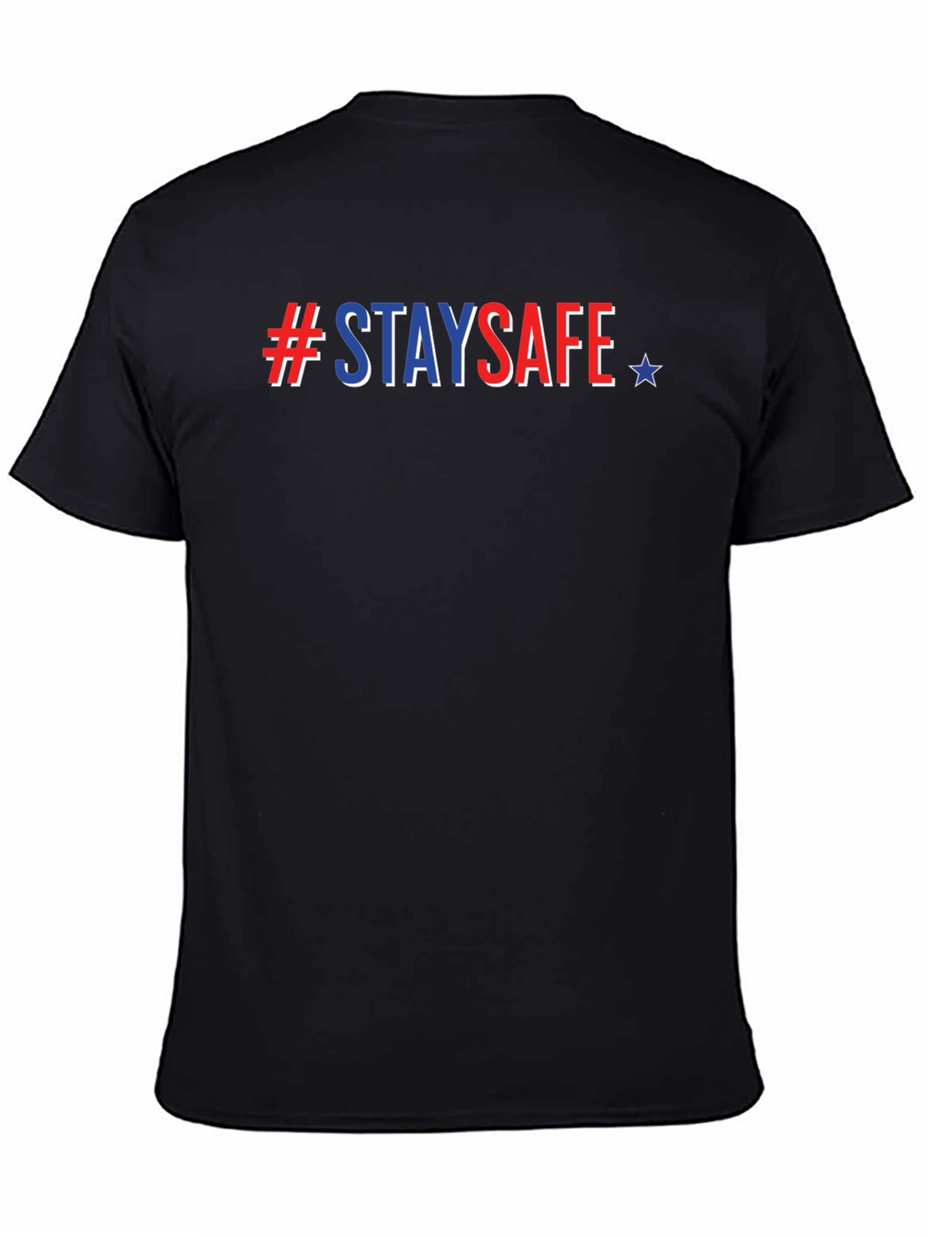 #StaySafe Patriotic Tee - Mens Black T-Shirt