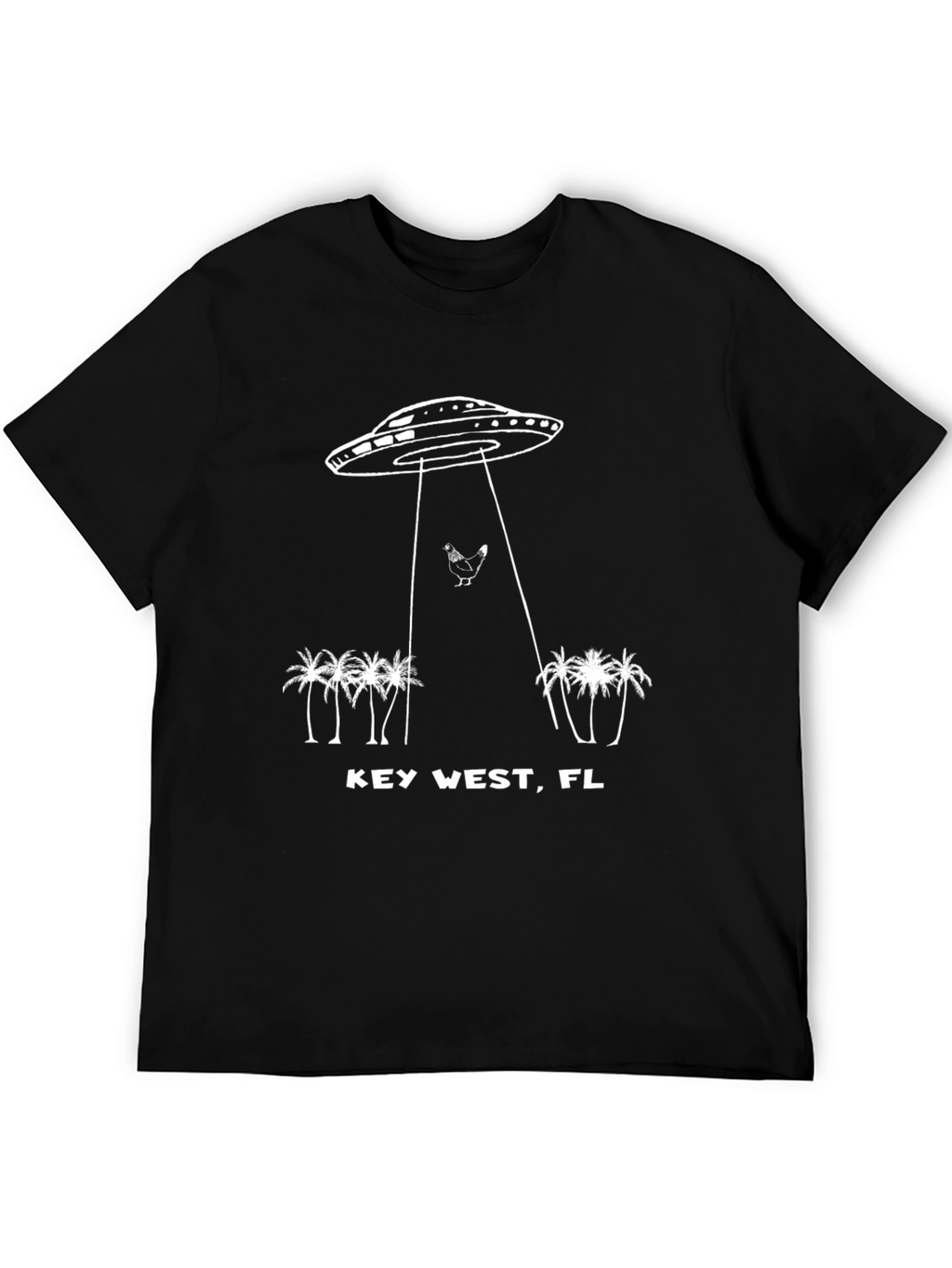 Key West UFO Chicken Abduction Graphic Tee