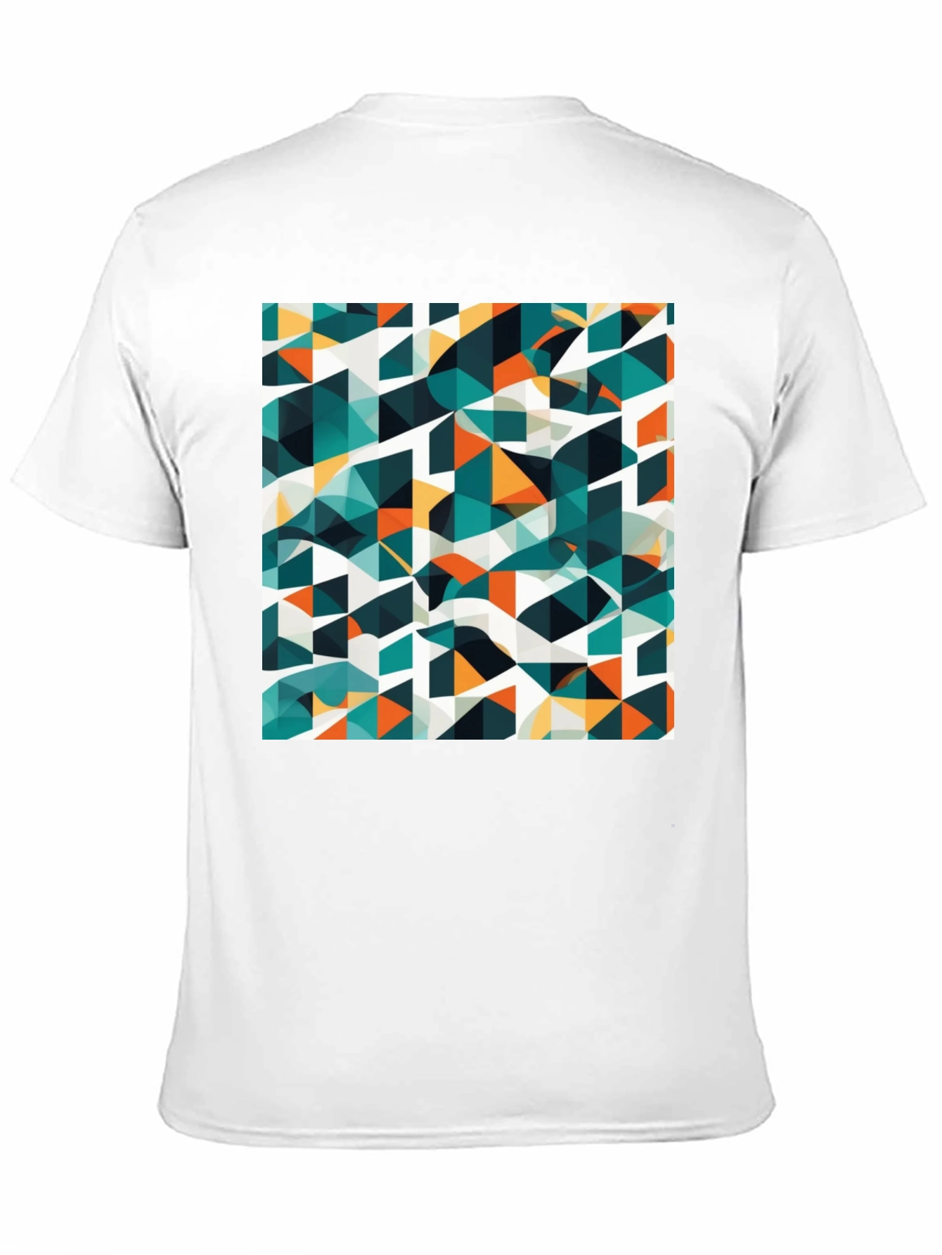 Abstract Geometric Triangle Print Mens T-Shirt