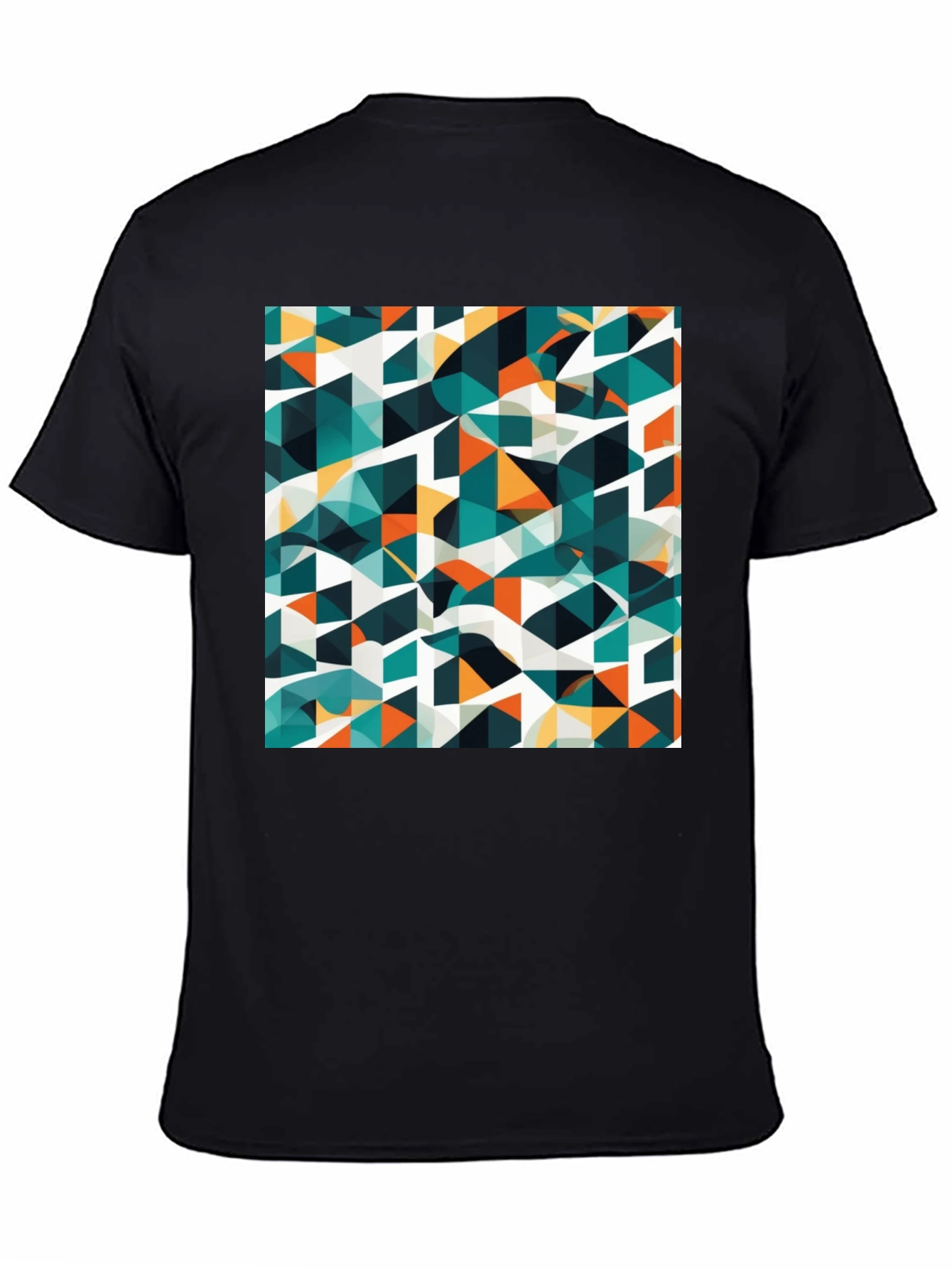 Abstract Geometric Triangle Print Mens T-Shirt