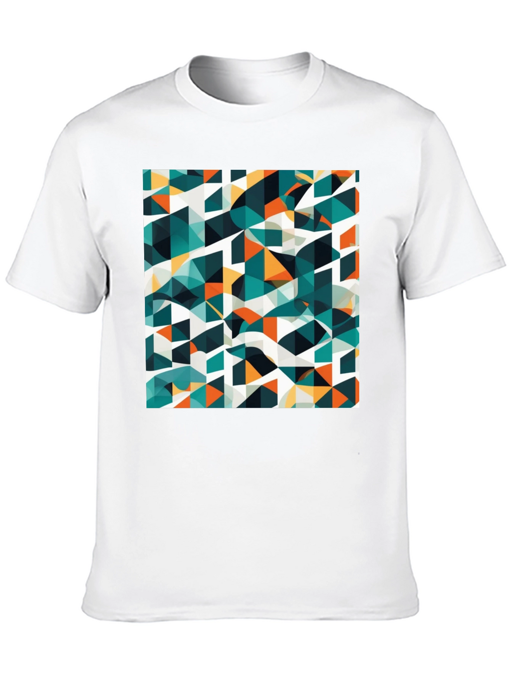 Abstract Geometric Triangle Print Mens T-Shirt
