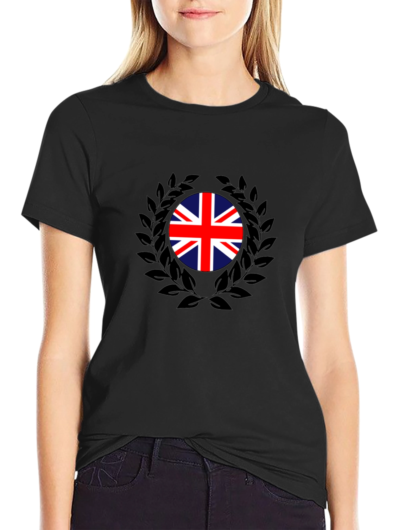 Union Jack Laurel Wreath Graphic Tee