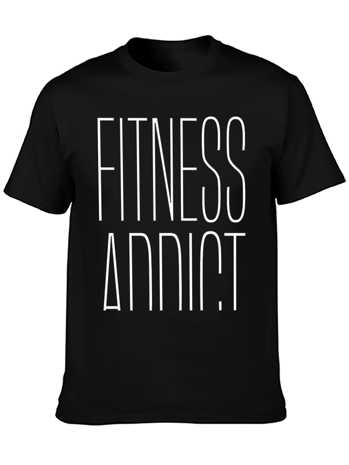 Fitness Addict Black T-Shirt - Workout Apparel