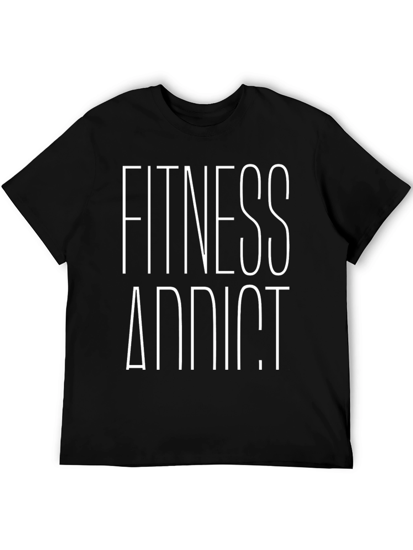 Fitness Addict Black T-Shirt - Workout Apparel