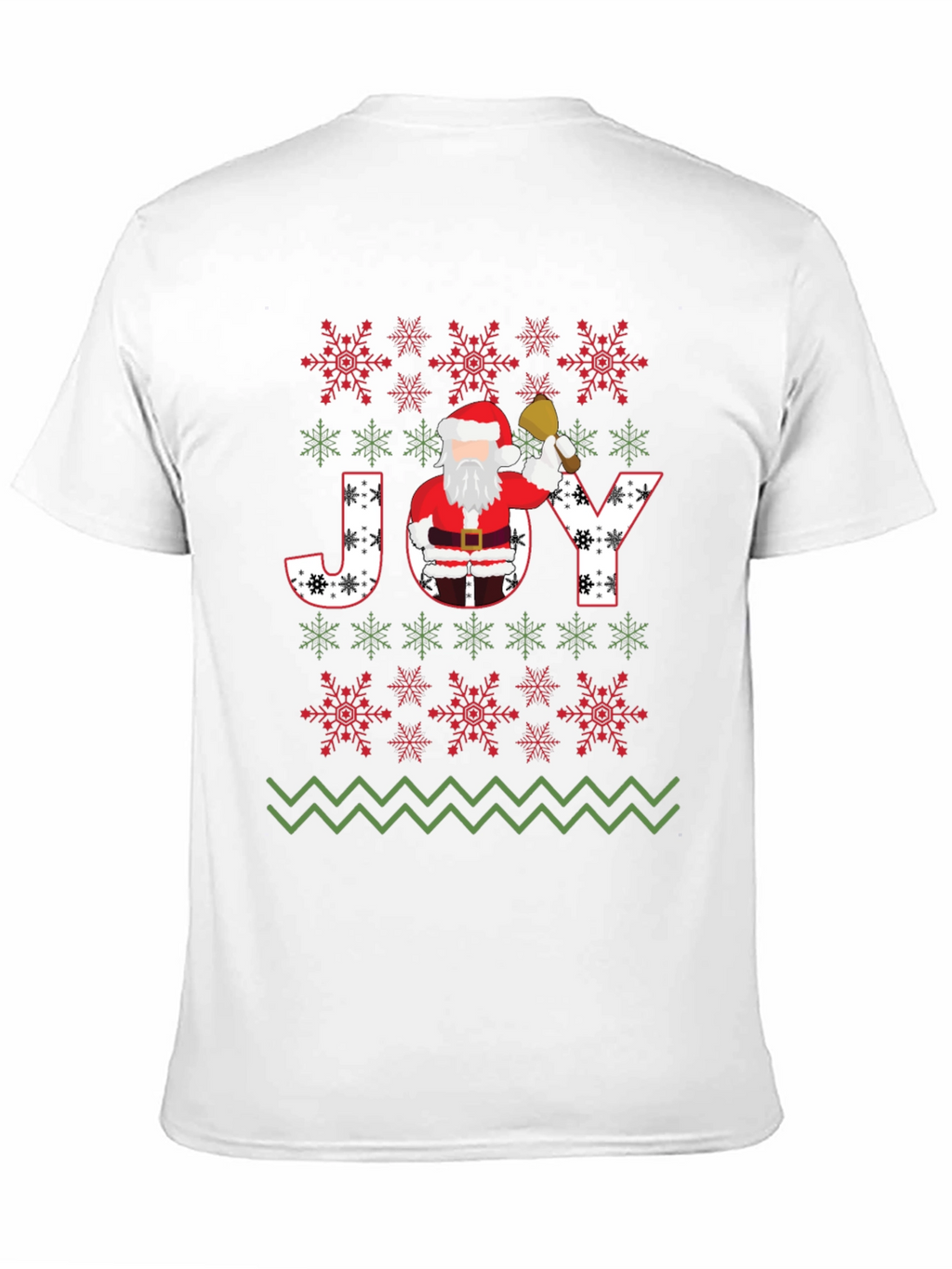 Christmas JOY Santa T-Shirt Festive Holiday Tee