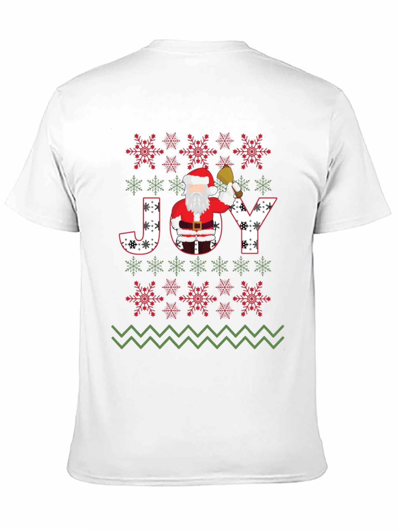 Christmas JOY Santa T-Shirt Festive Holiday Tee