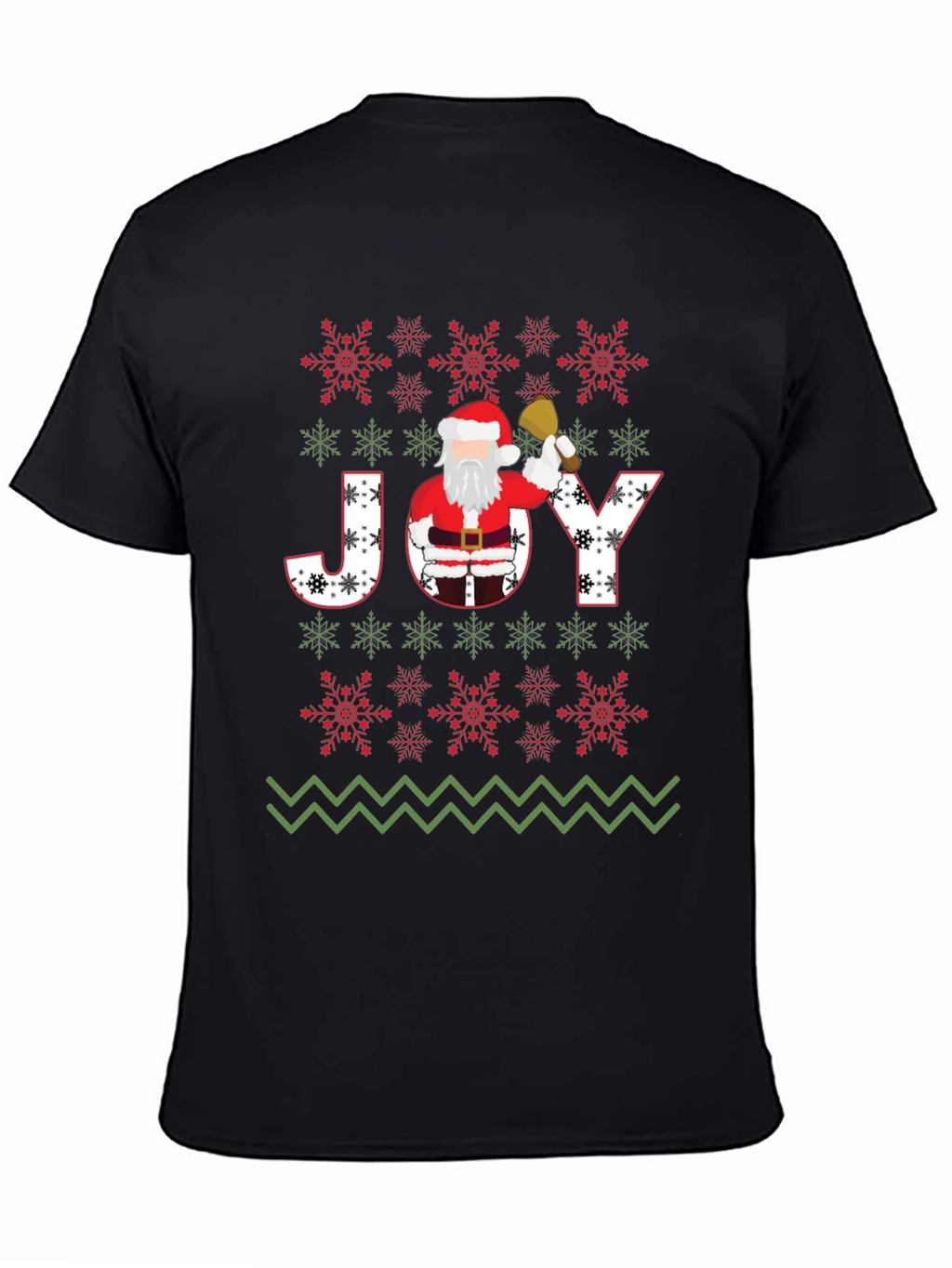 Christmas JOY Santa T-Shirt Festive Holiday Tee