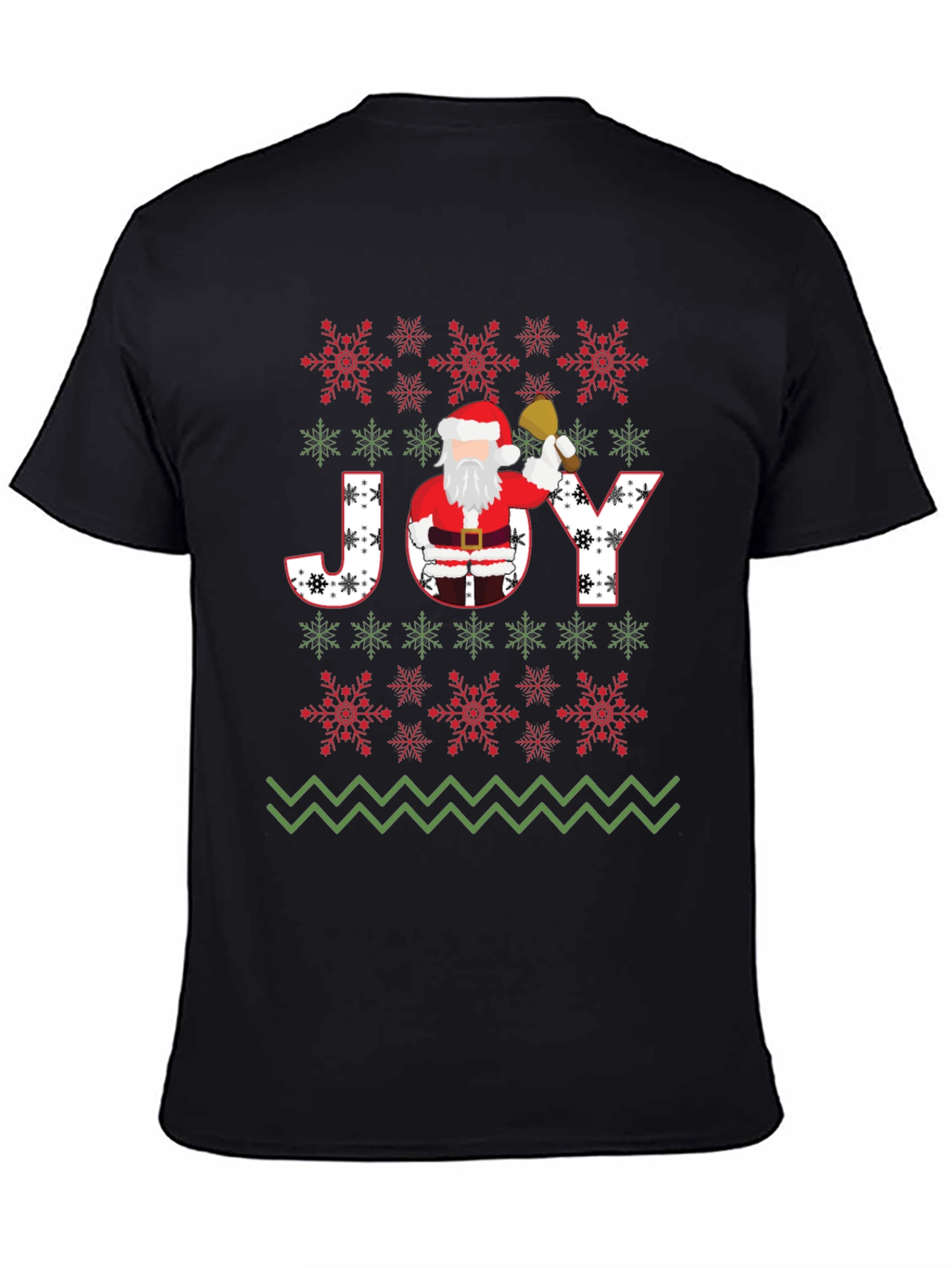 Christmas JOY Santa T-Shirt Festive Holiday Tee