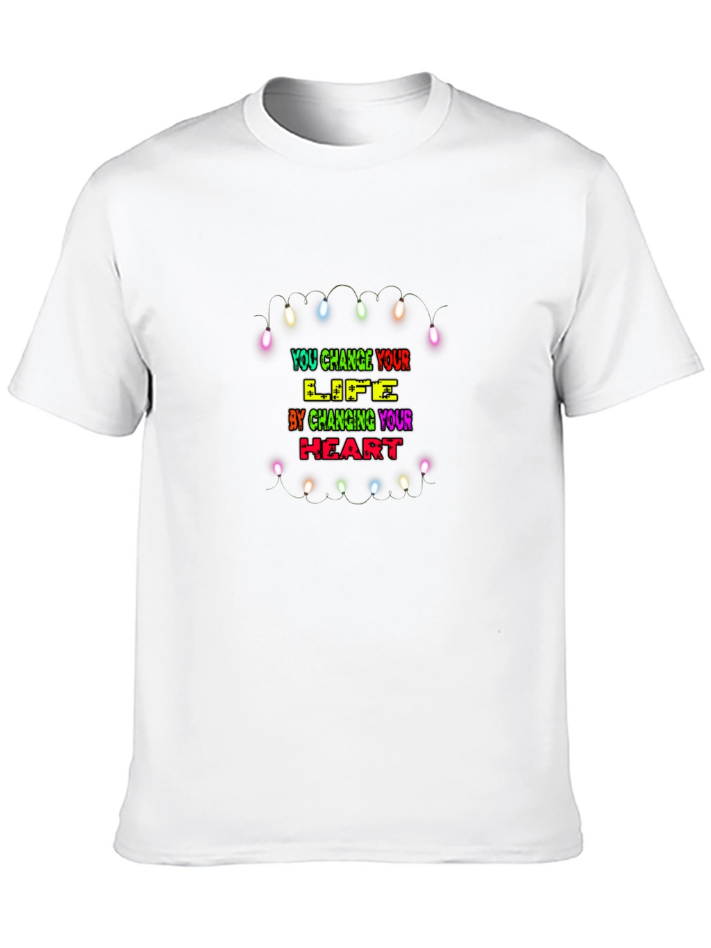 Change Your Heart Graphic Tee - Black Casual T-Shirt