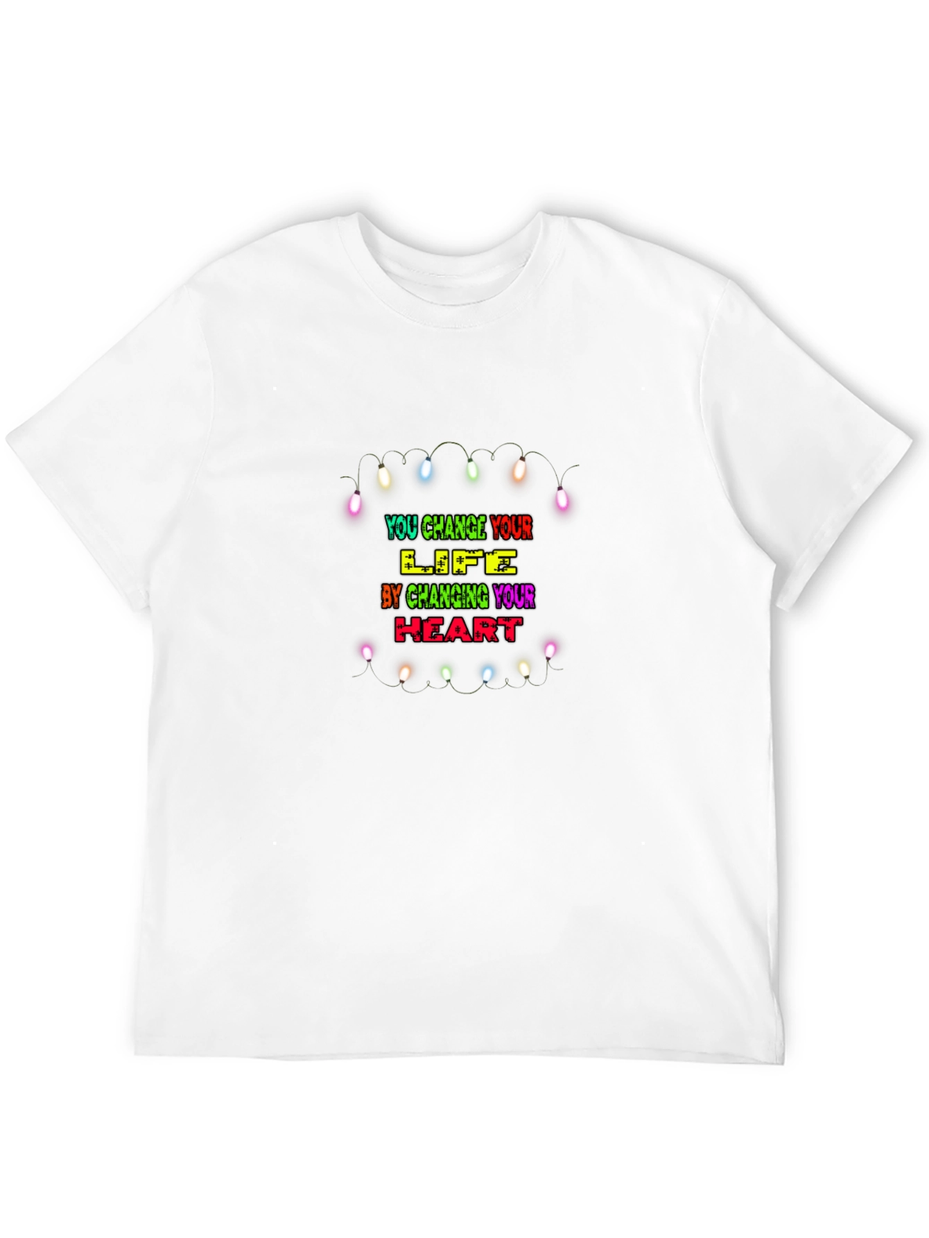 Change Your Heart Graphic Tee - Black Casual T-Shirt