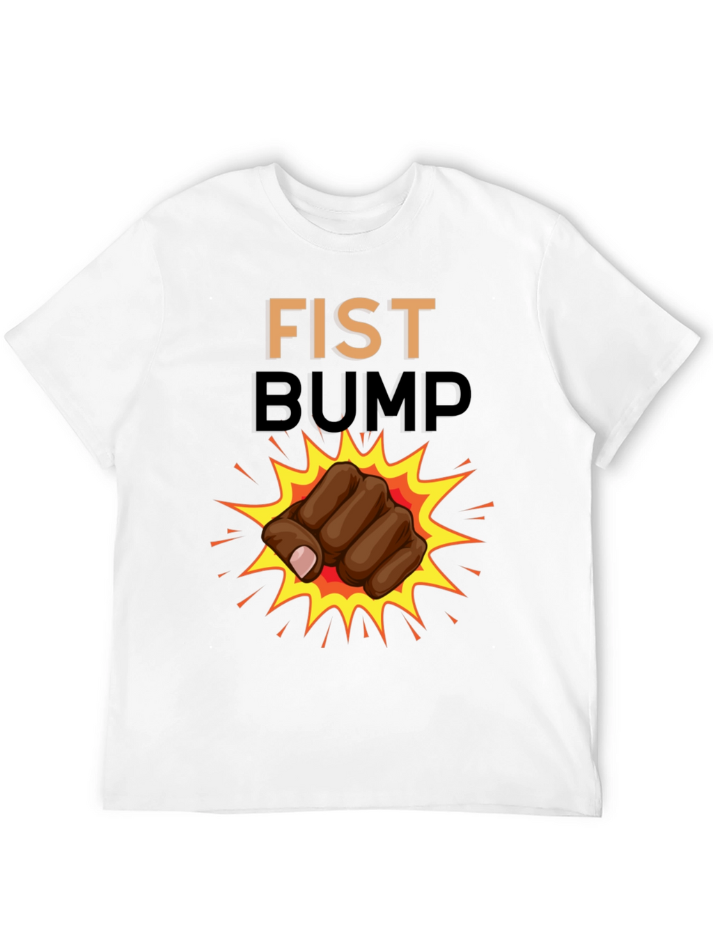 Fist Bump Graphic T-Shirt - Casual Black Tee