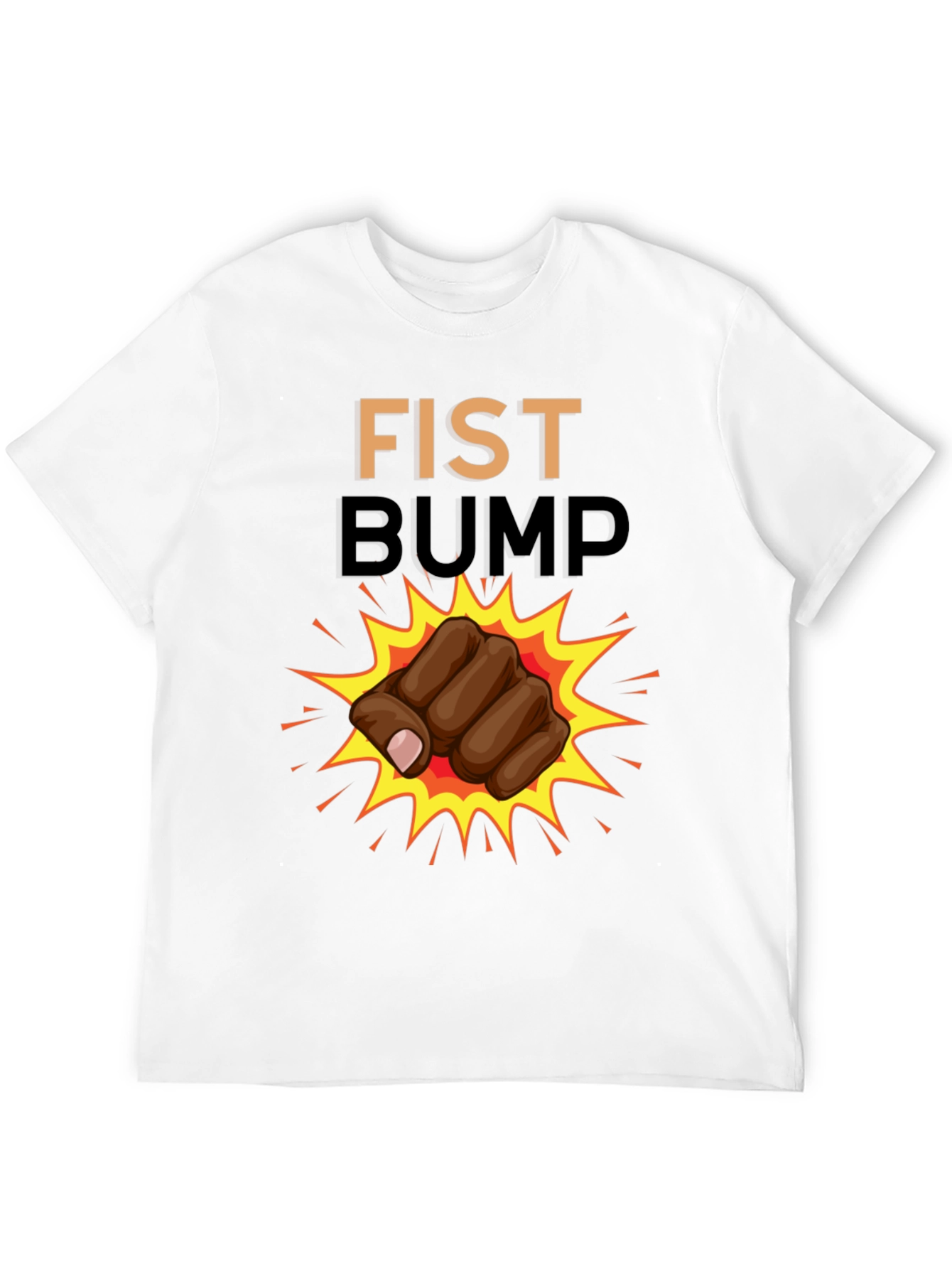 Fist Bump Graphic T-Shirt - Casual Black Tee