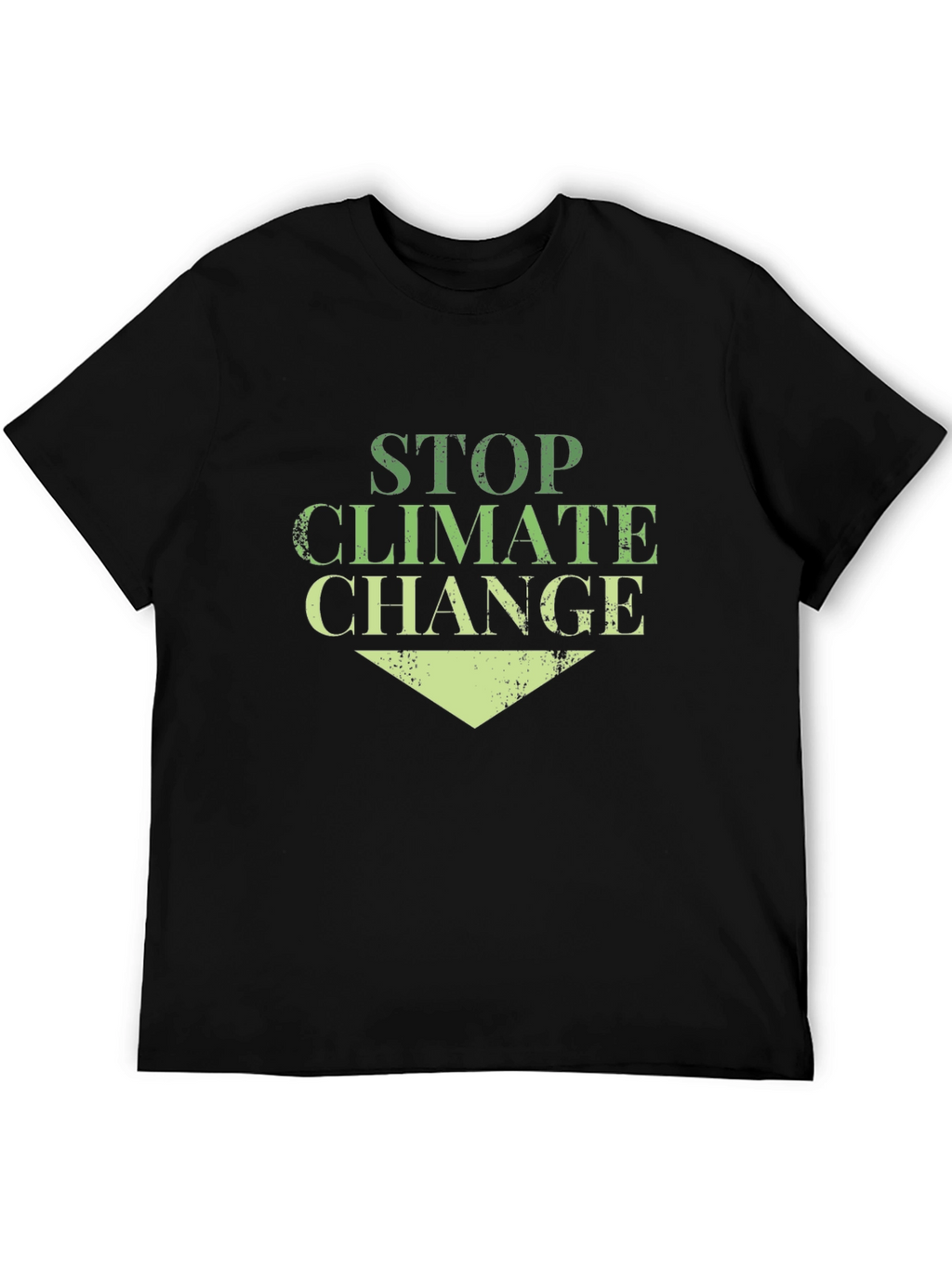 Stop Climate Change Black Cotton Tee