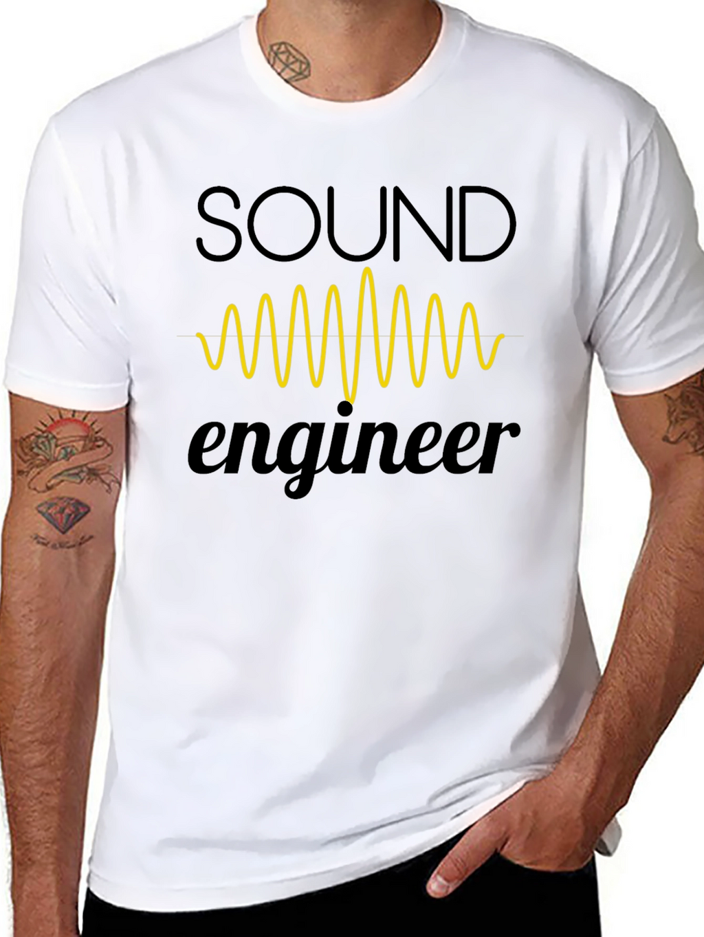 Sound Engineer T-Shirt - Audio Wave Design