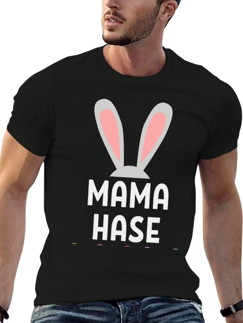 Mama Hase Easter Bunny T-Shirt - Black